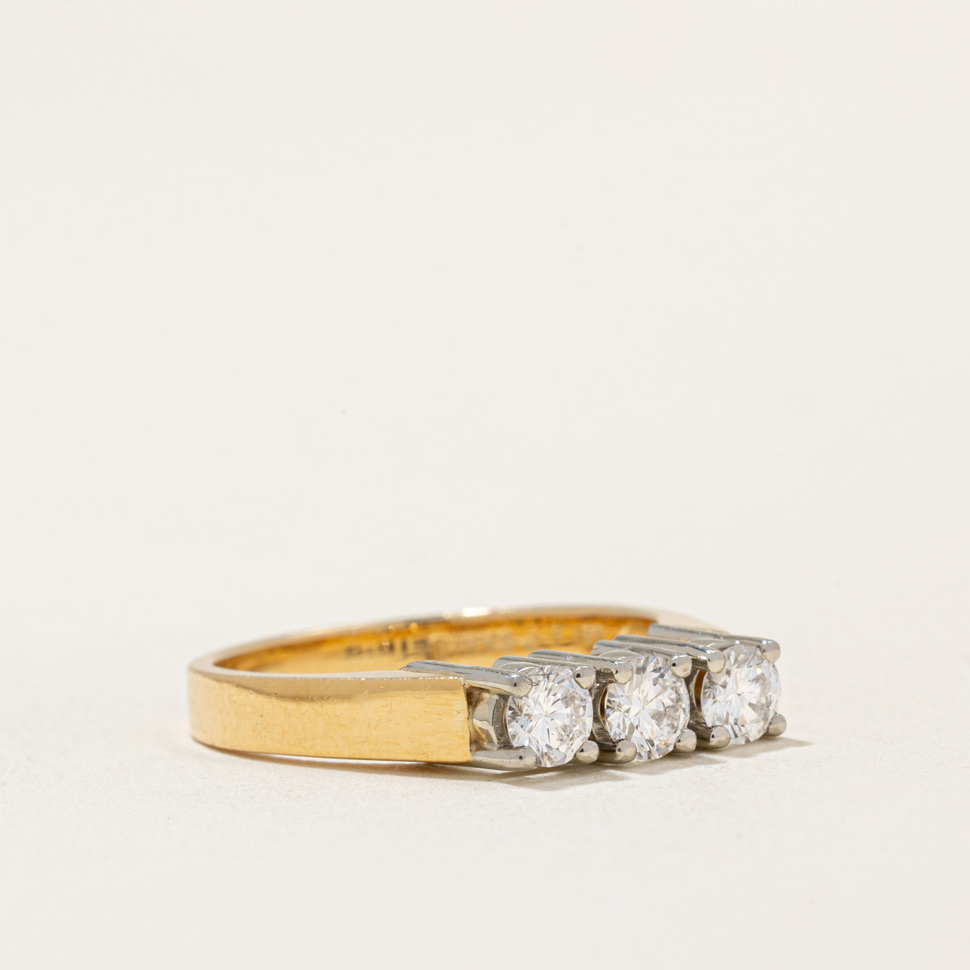 Birks J.F' Three Stone Diamond Ring | 0.60ctw | SZ 7.25 |