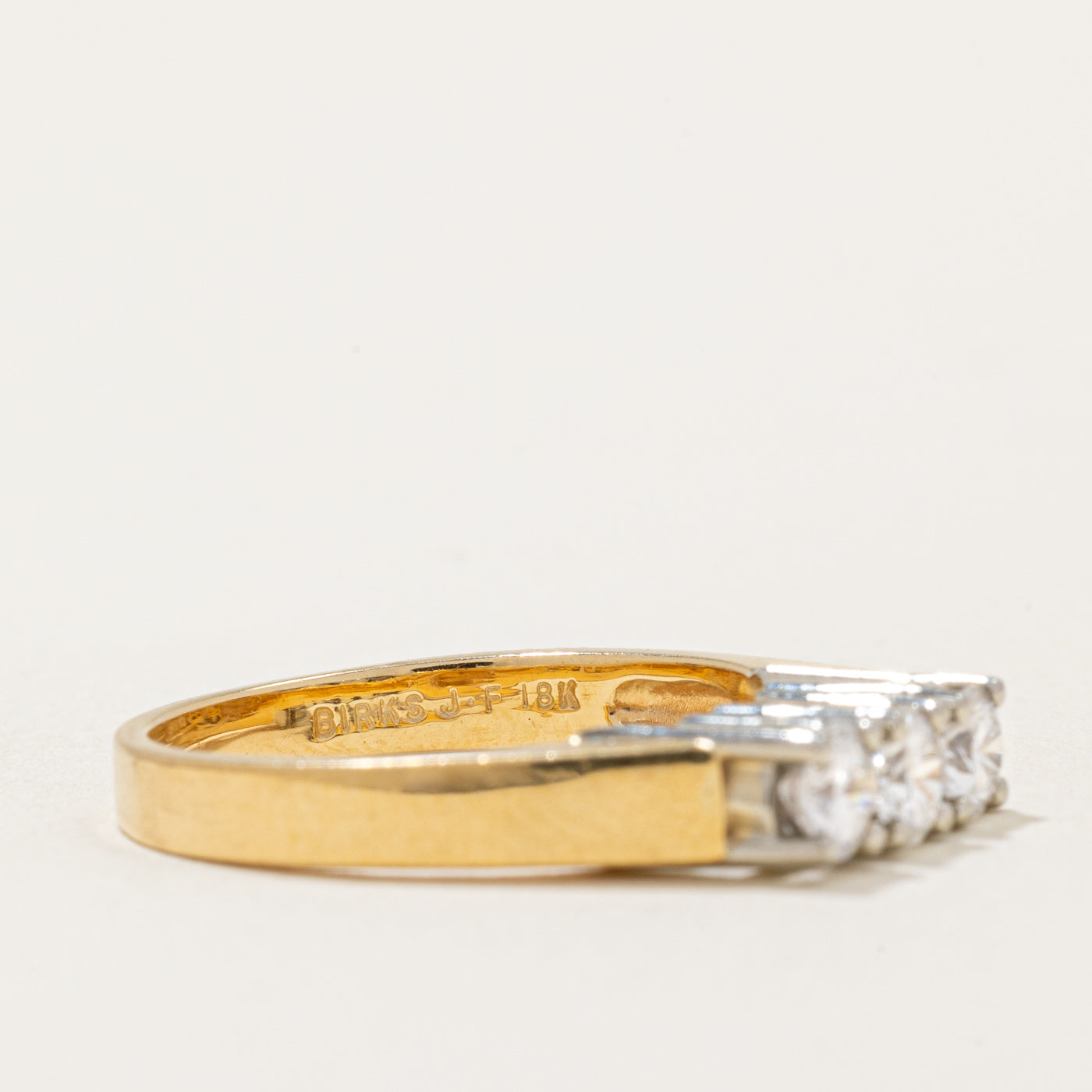 Birks J.F' Three Stone Diamond Ring | 0.60ctw | SZ 7.25 |
