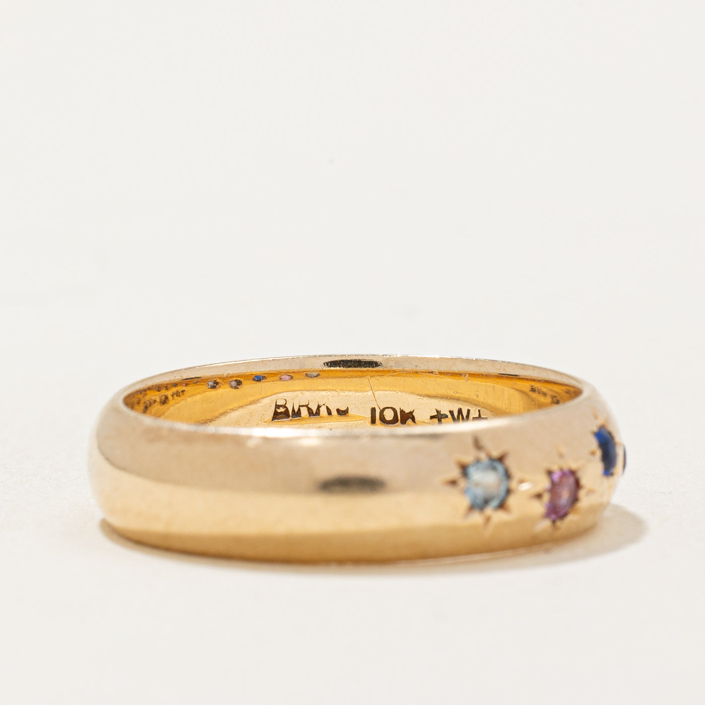 Bague Birks TWT en saphir synthétique et spinelle | 0,08 ct, 0,12 ct | Taille 6,75 |