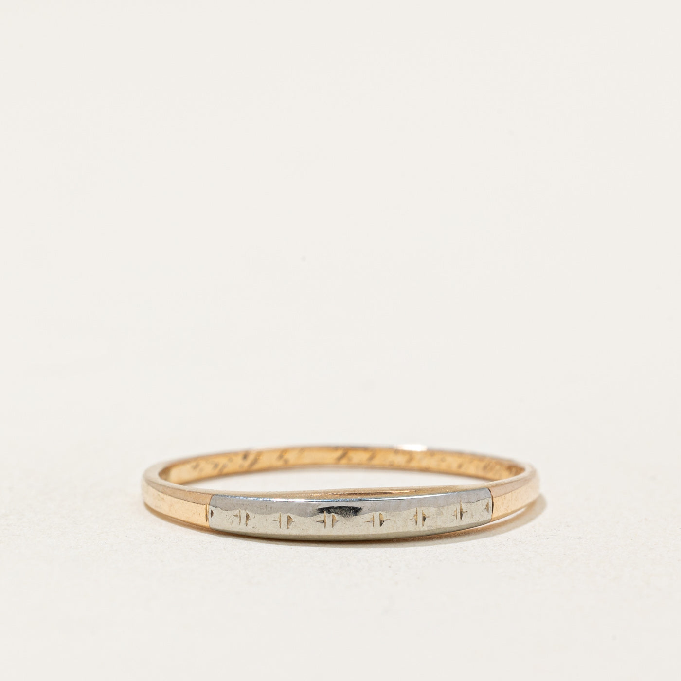 Birks' Two Tone Gold Ring | SZ 7.5 |
