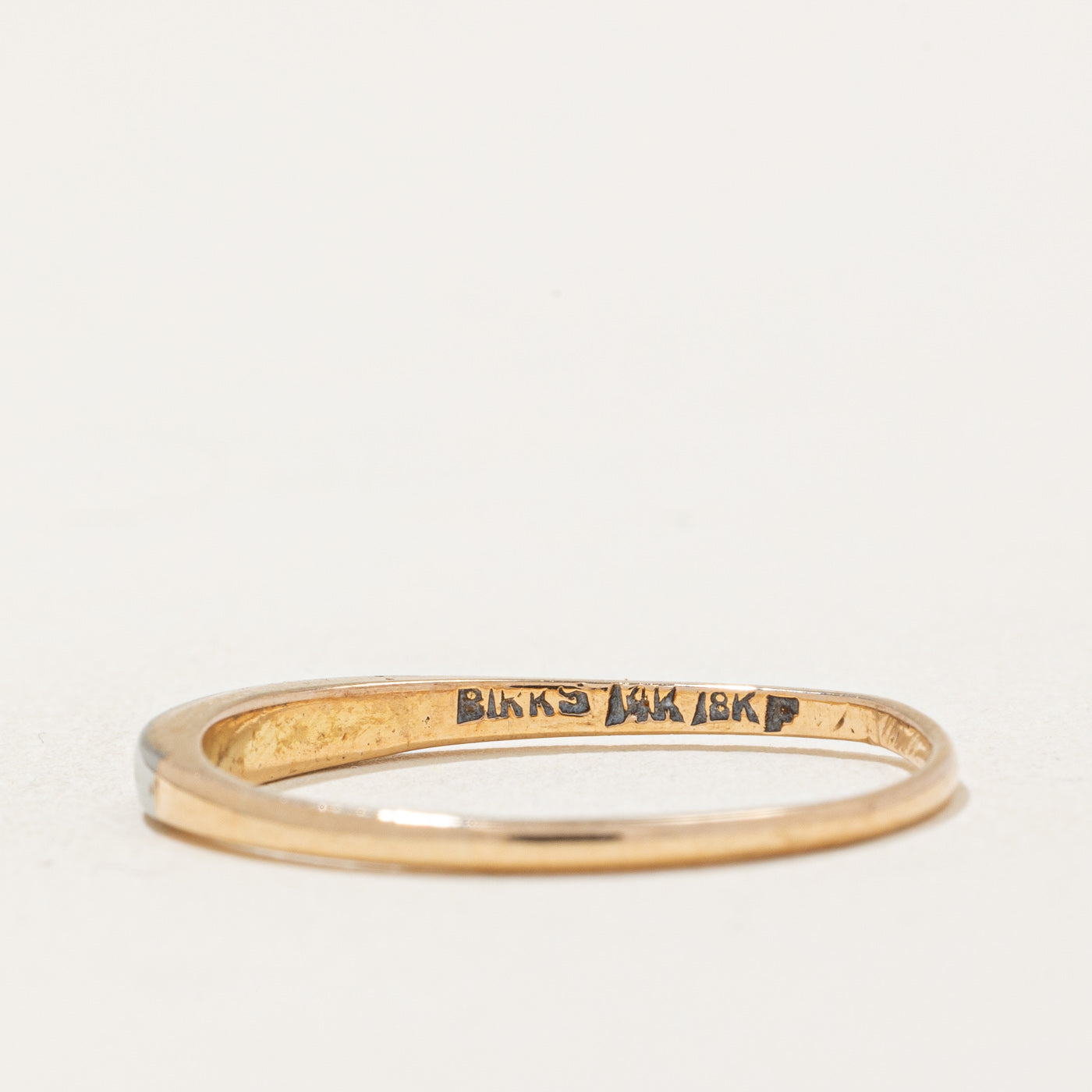 Birks' Two Tone Gold Ring | SZ 7.5 |