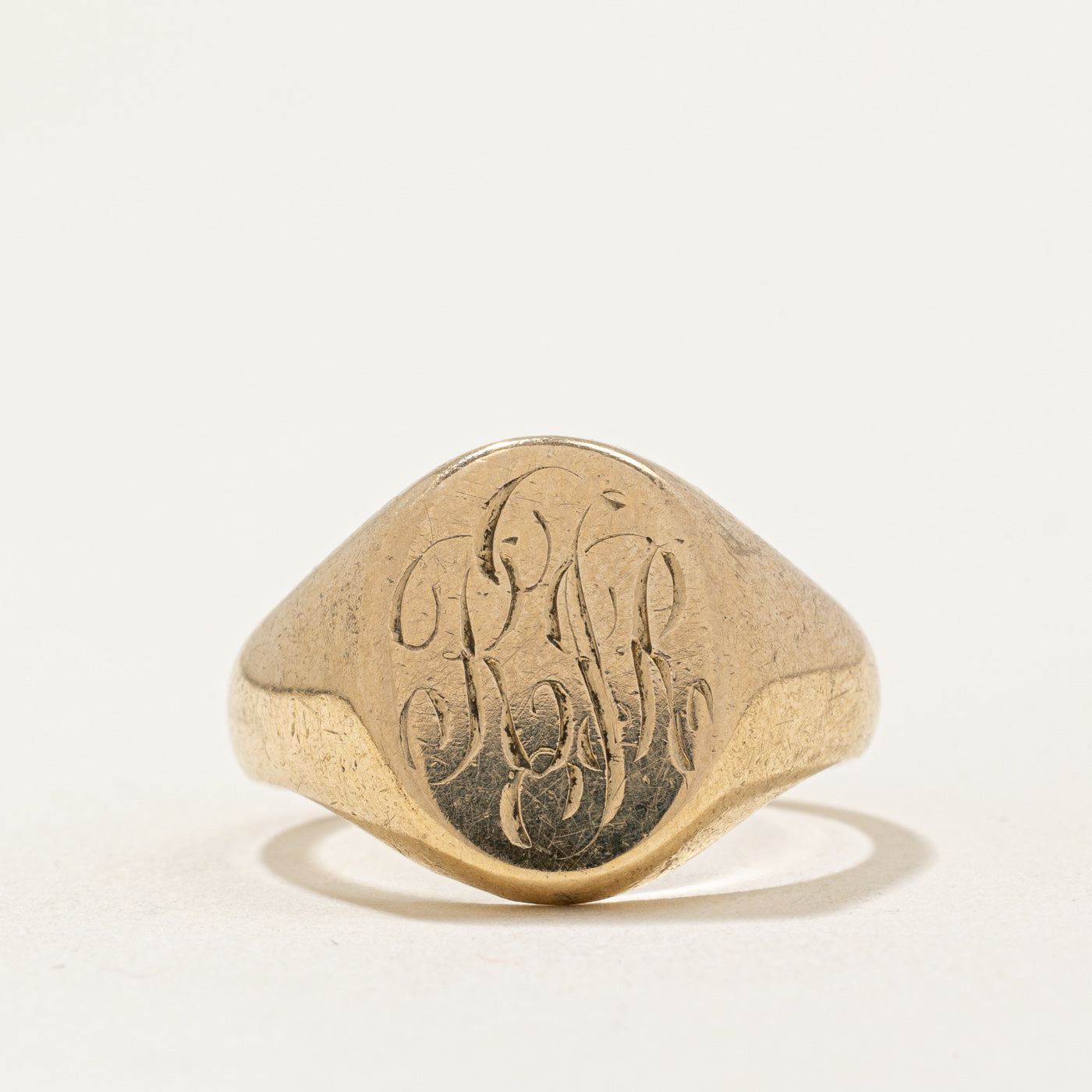 Birks' 14k Yellow Gold JF Signet Ring | SZ 9 |