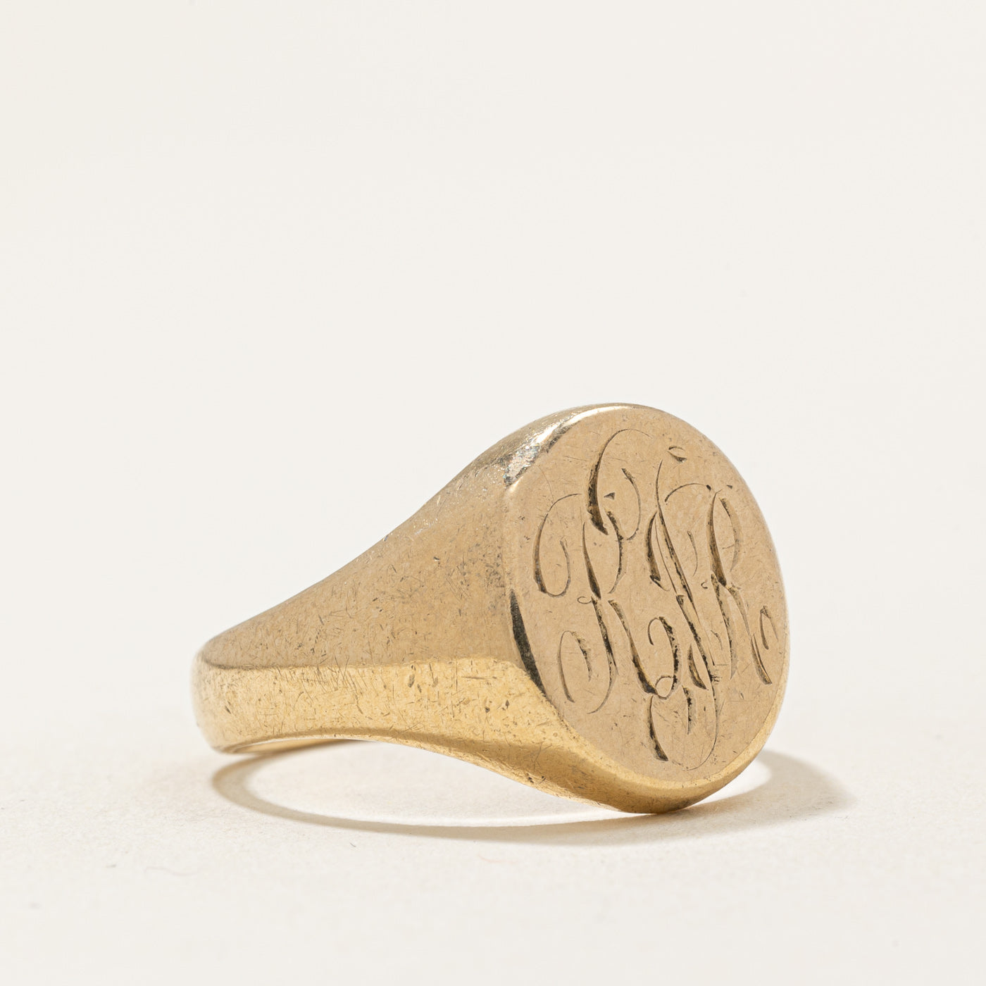 Birks' 14k Yellow Gold JF Signet Ring | SZ 9 |