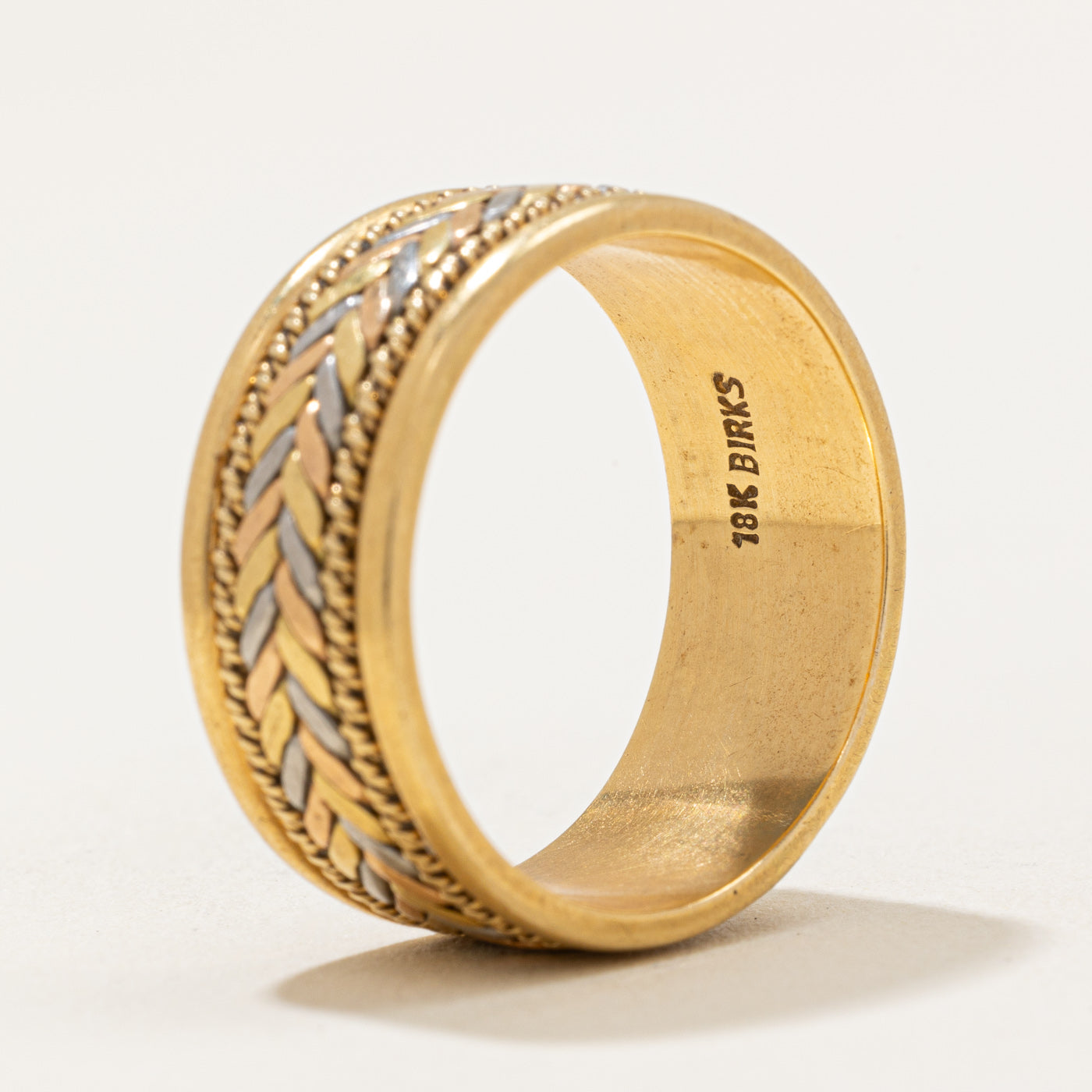 Birks' 18k Tri Tone Gold Band | SZ 10.5 |