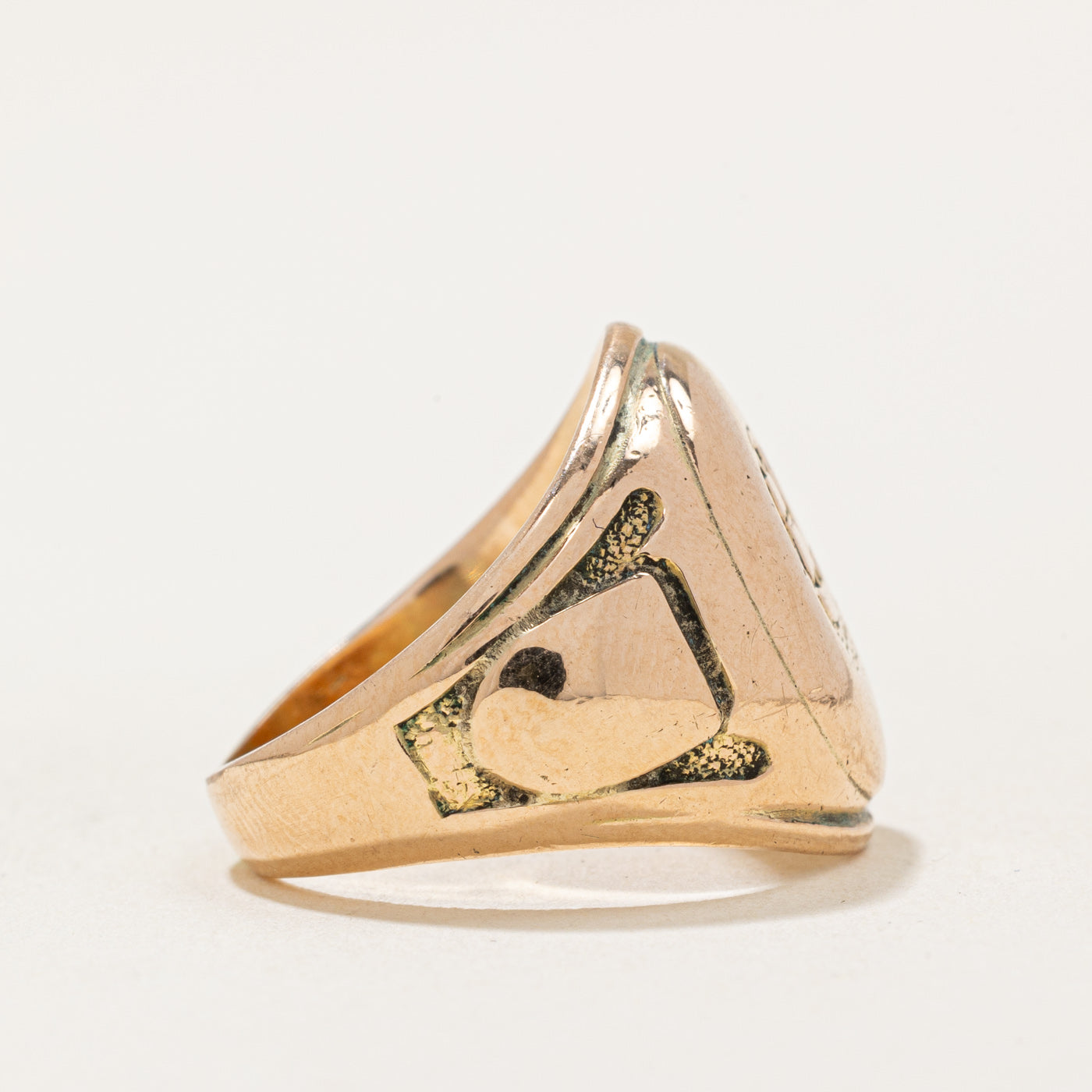 Birks' 10k Yellow Gold Ship Signet Ring | SZ 4.75 |