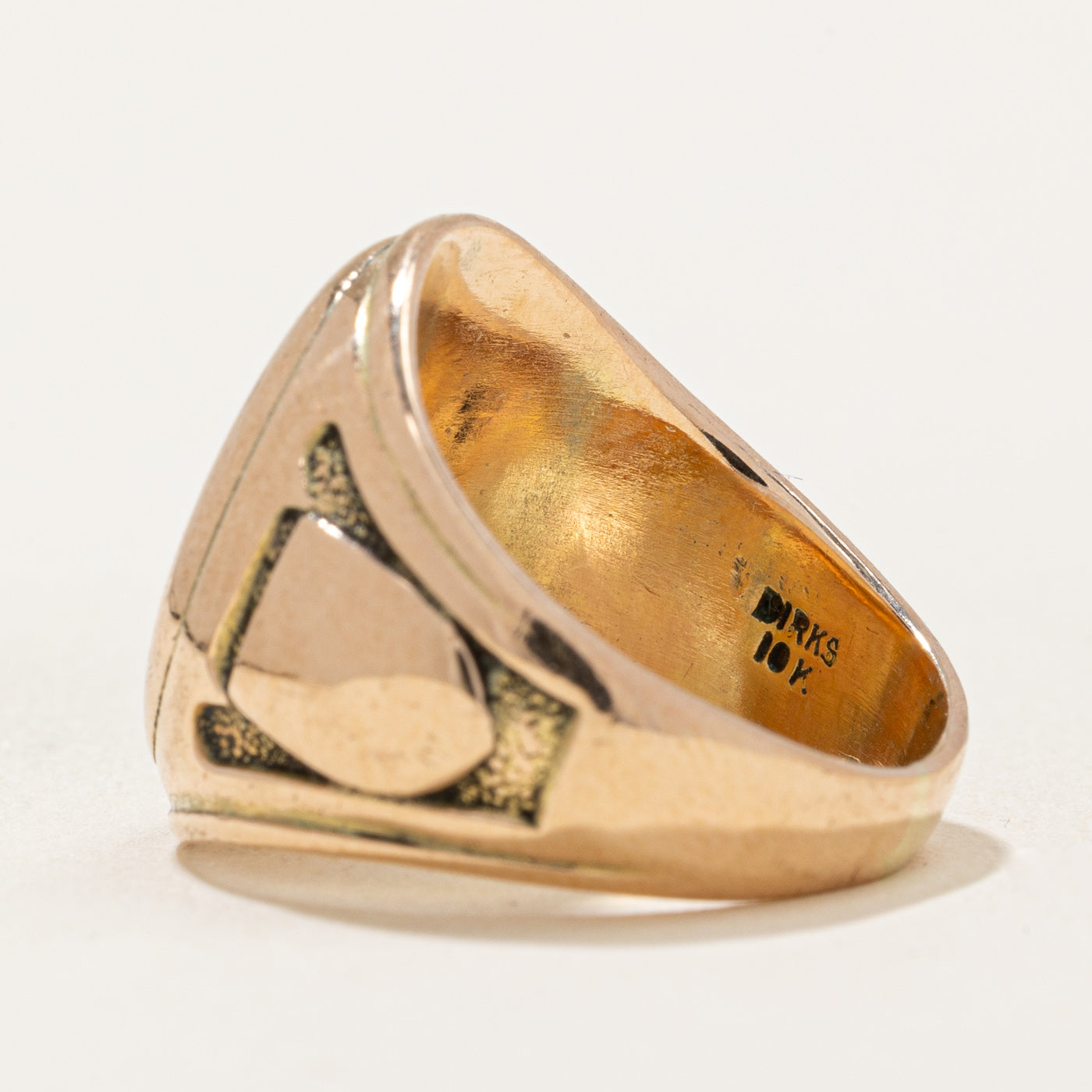 Birks' 10k Yellow Gold Ship Signet Ring | SZ 4.75 |