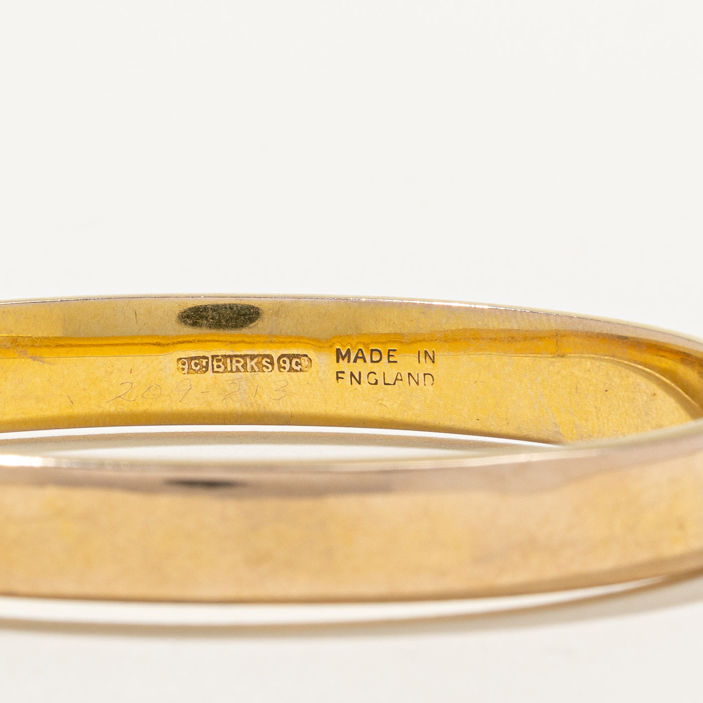 Birks' 9k Yellow Gold Engraved Bracelet | 6.5" |