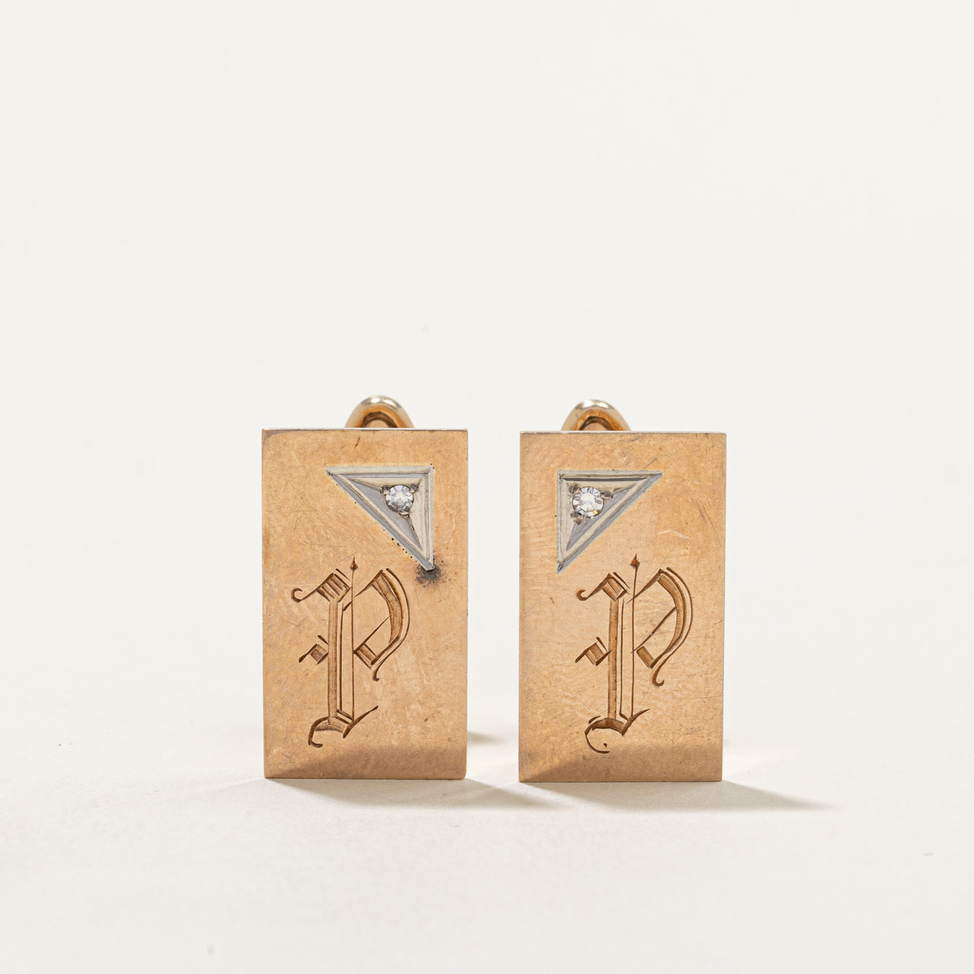 Birks' Diamond P Initial Cufflinks | 0.04ctw |
