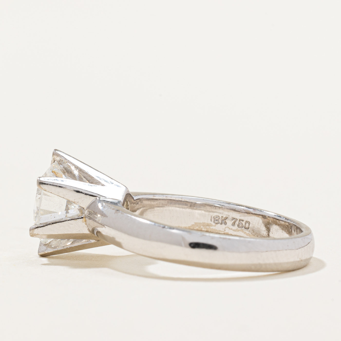 Cathedral Set Diamond Engagement Ring | 1.35ct VS1/VS2 E/F | SZ 4.5 |