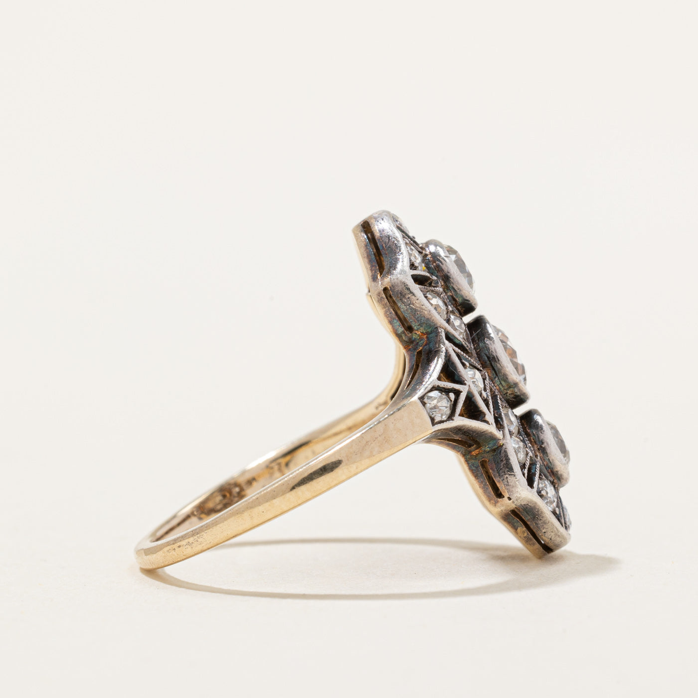 Art Deco Diamond Cocktail Ring | 1.10ctw | SZ 7 |