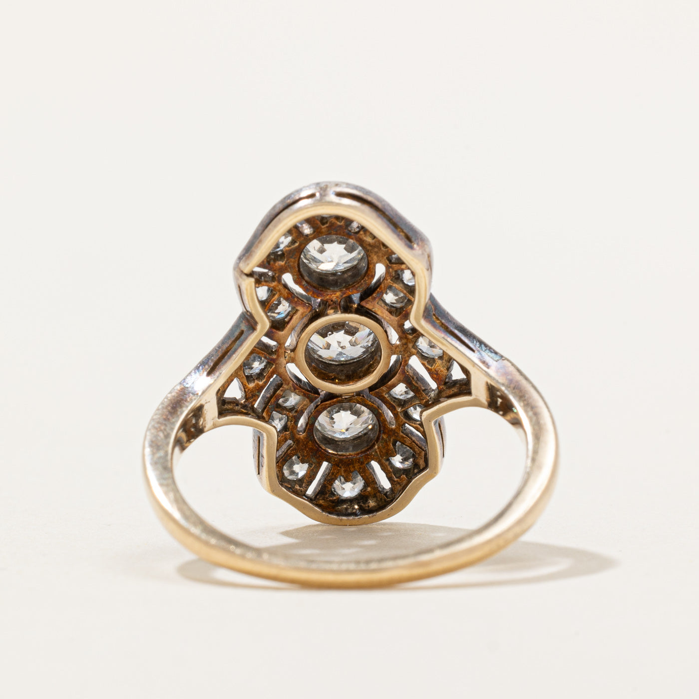 Art Deco Diamond Cocktail Ring | 1.10ctw | SZ 7 |