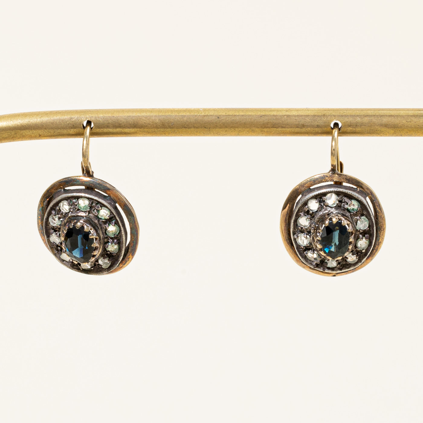 Italian Sapphire & Diamond Earrings | 2.00ctw, 0.55ctw |
