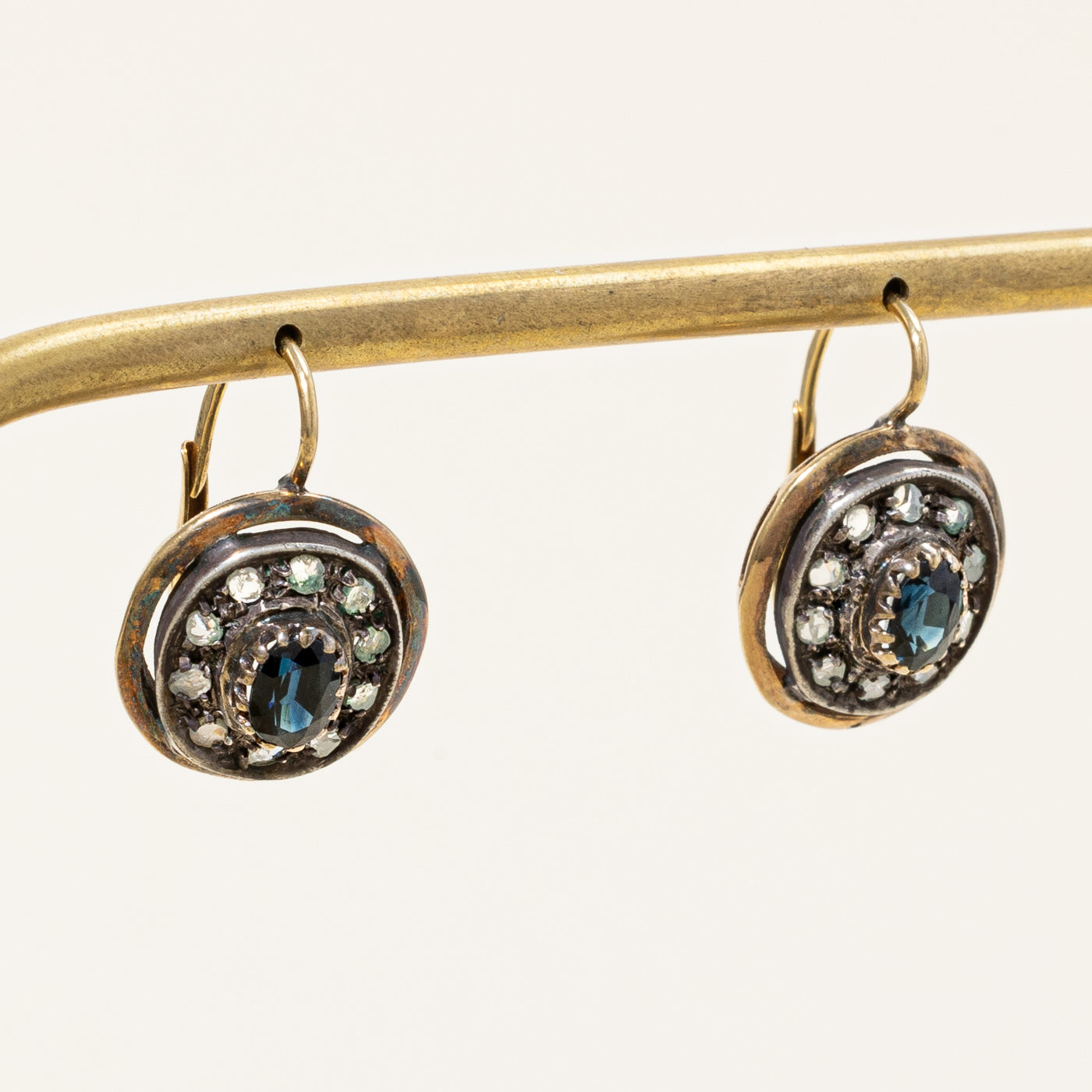 Italian Sapphire & Diamond Earrings | 2.00ctw, 0.55ctw |