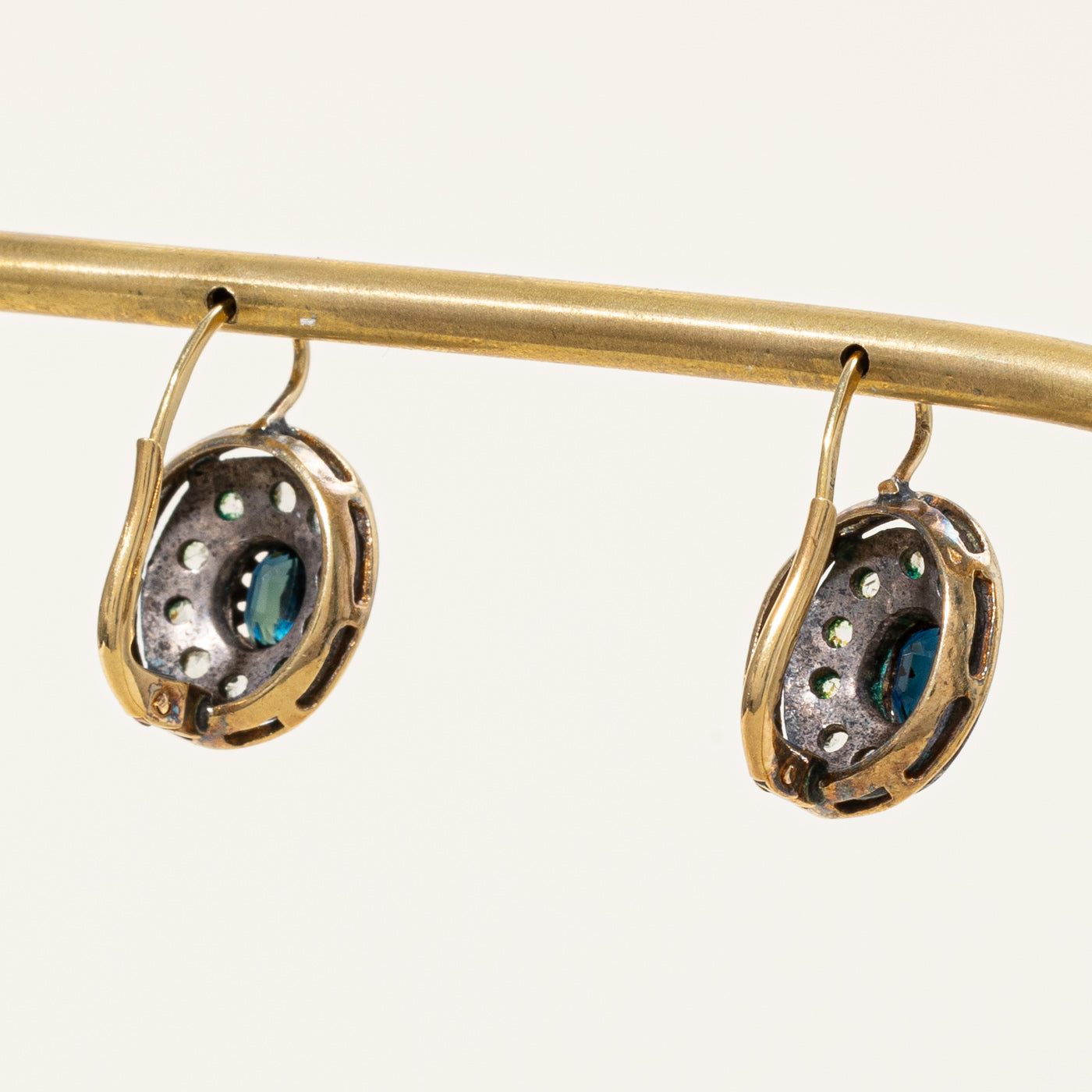 Italian Sapphire & Diamond Earrings | 2.00ctw, 0.55ctw |