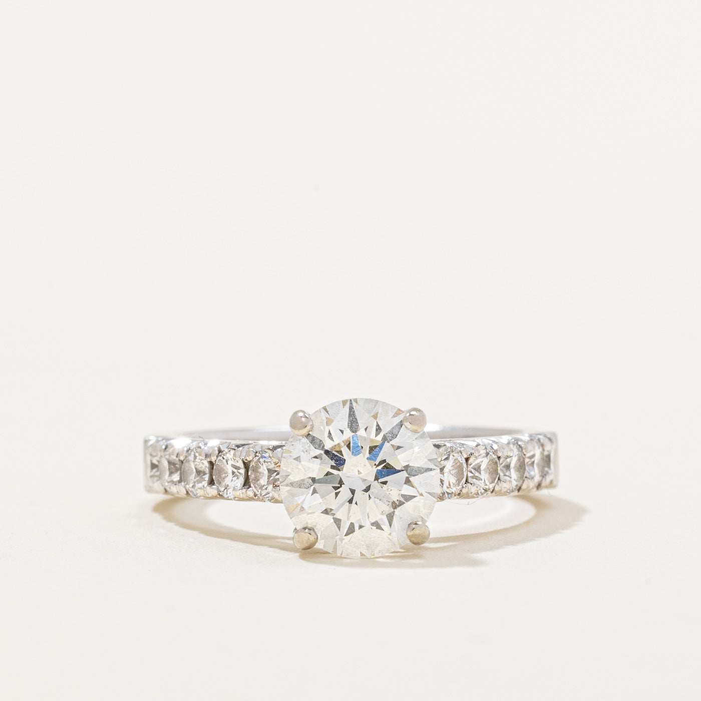 GIA Certified Diamond Engagement Ring | 1.54ctw SI2 H | SZ 4.25 |