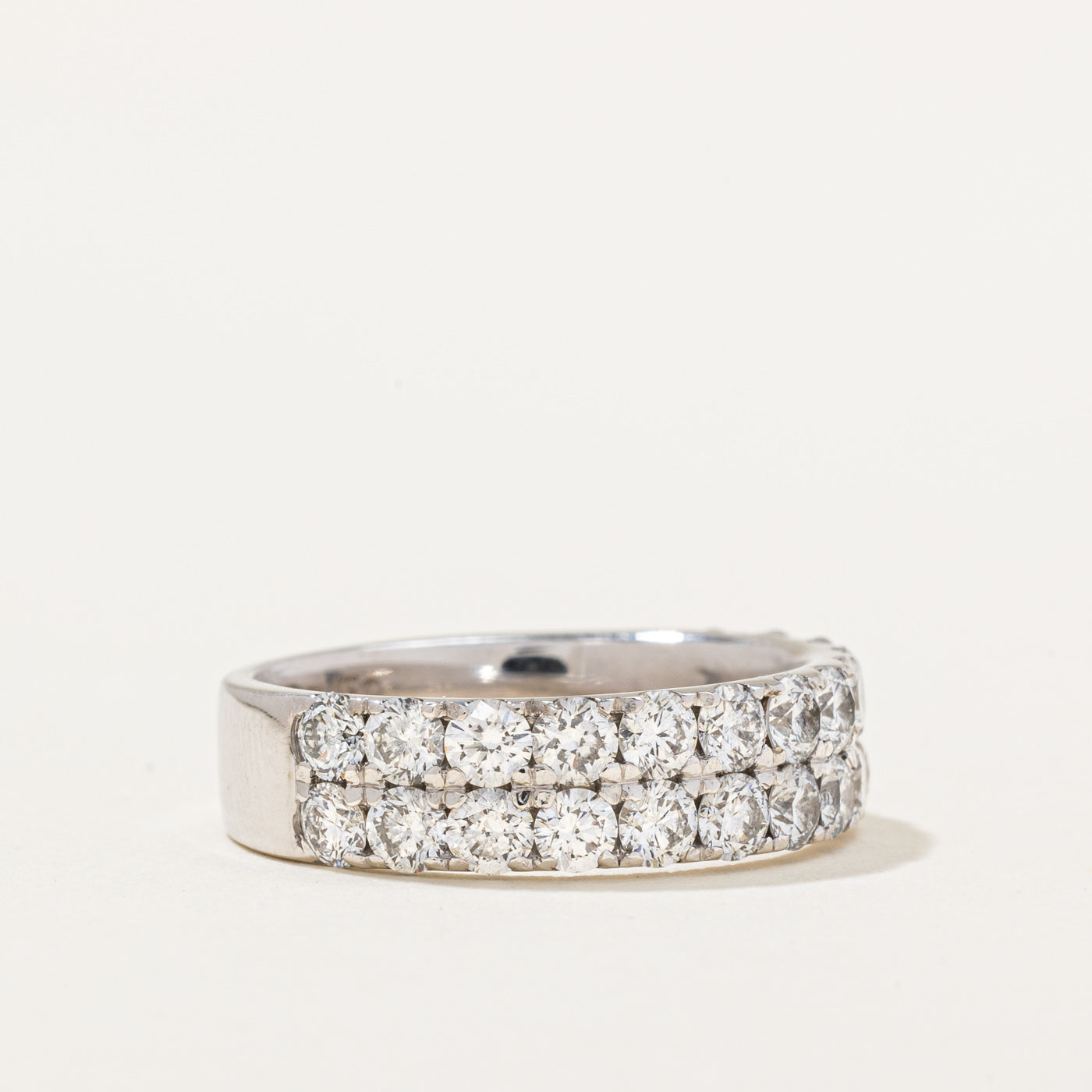 Double Row Semi Eternity Diamond Band | 1.70ctw | SZ 5.5 |