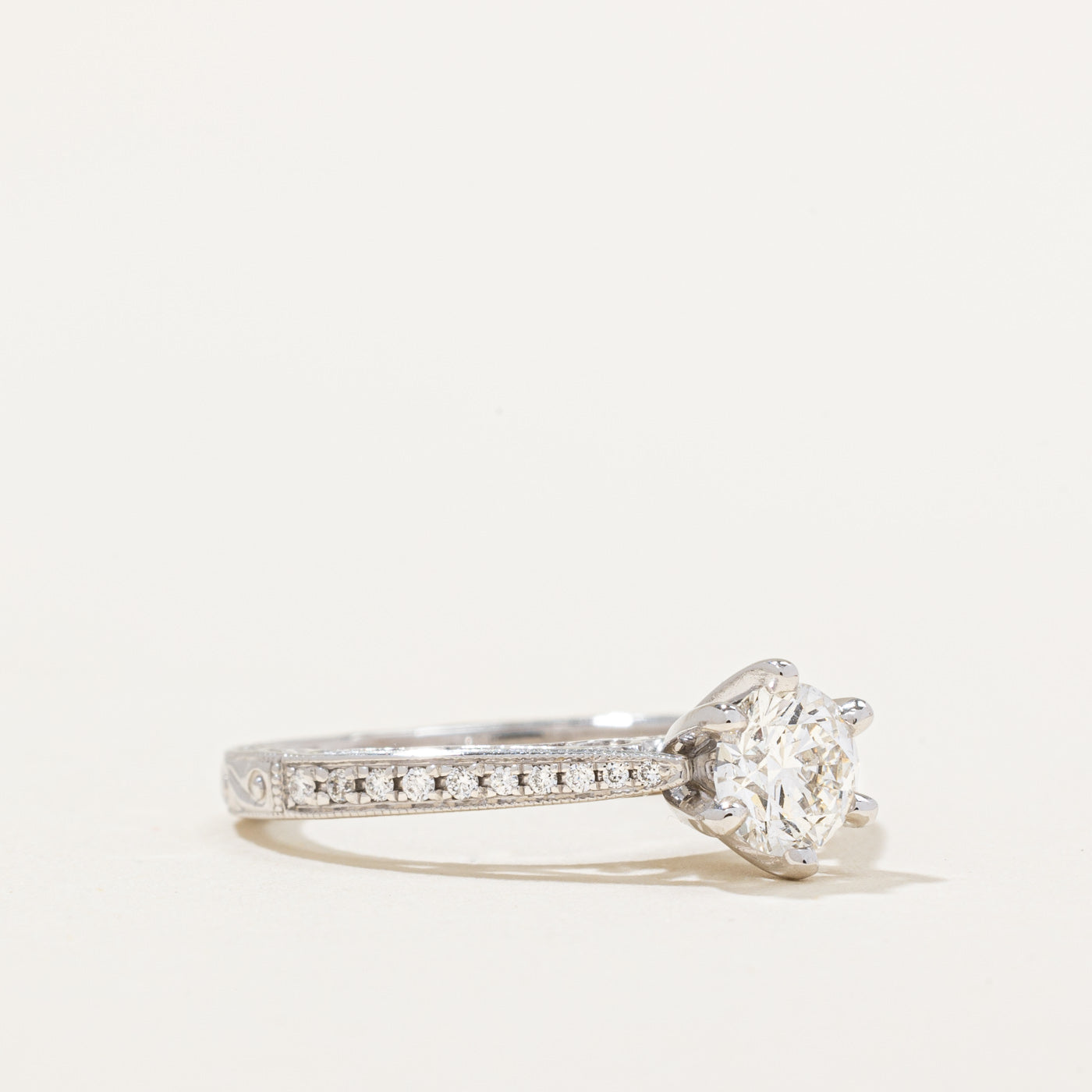 GIA Certified Diamond Engagement Ring | 0.70ctw SI2 H | SZ 4.75 |