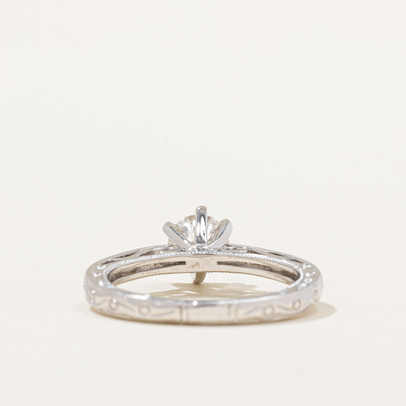 GIA Certified Diamond Engagement Ring | 0.70ctw SI2 H | SZ 4.75 |