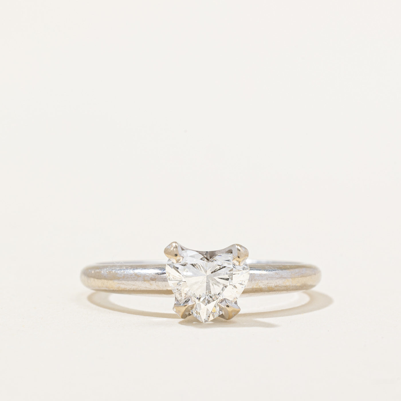 GIA Certified Diamond Heart Engagement Ring | 0.82ct | SZ 6.5 |
