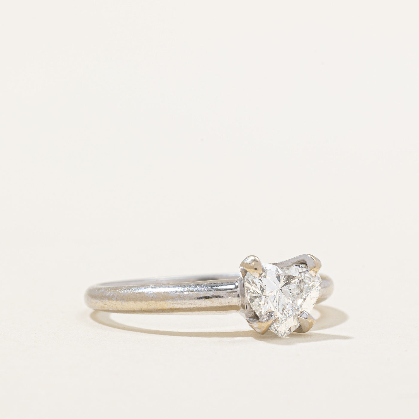 GIA Certified Diamond Heart Engagement Ring | 0.82ct | SZ 6.5 |