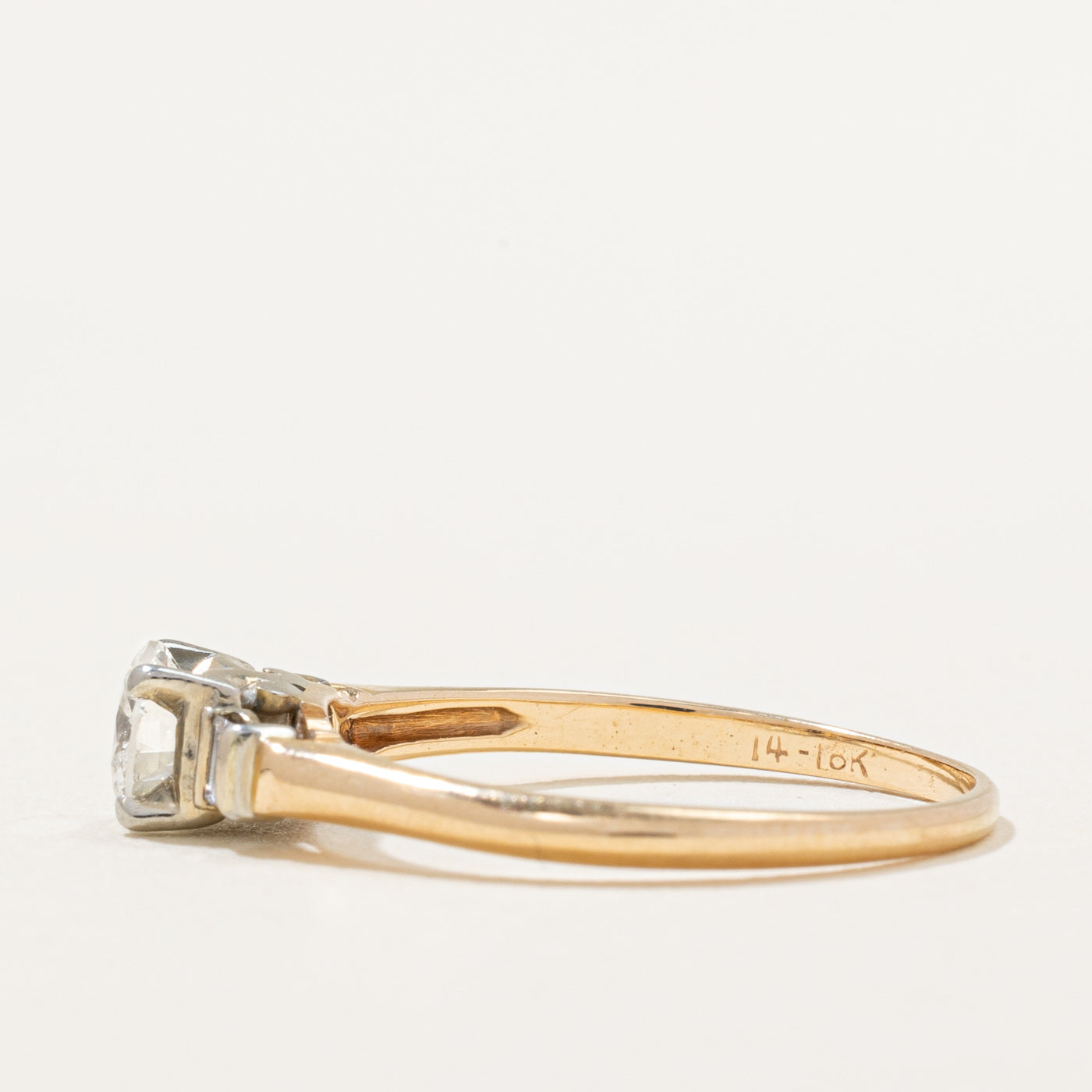 Diamond Ring with Baguette Accent Stones| 0.51ctw VS1/VS2 G | SZ 6.75 |