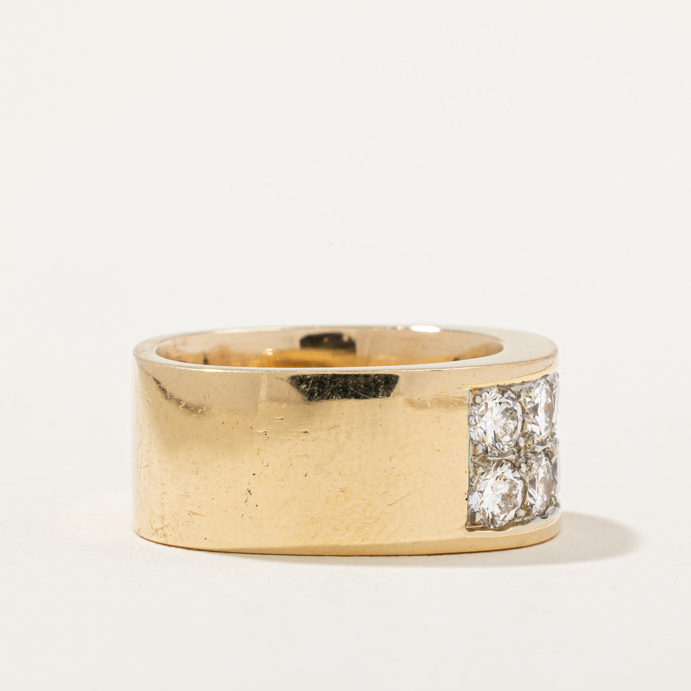 Bague sertie de diamants pavés | 2,40 ct | Taille 8,5 |