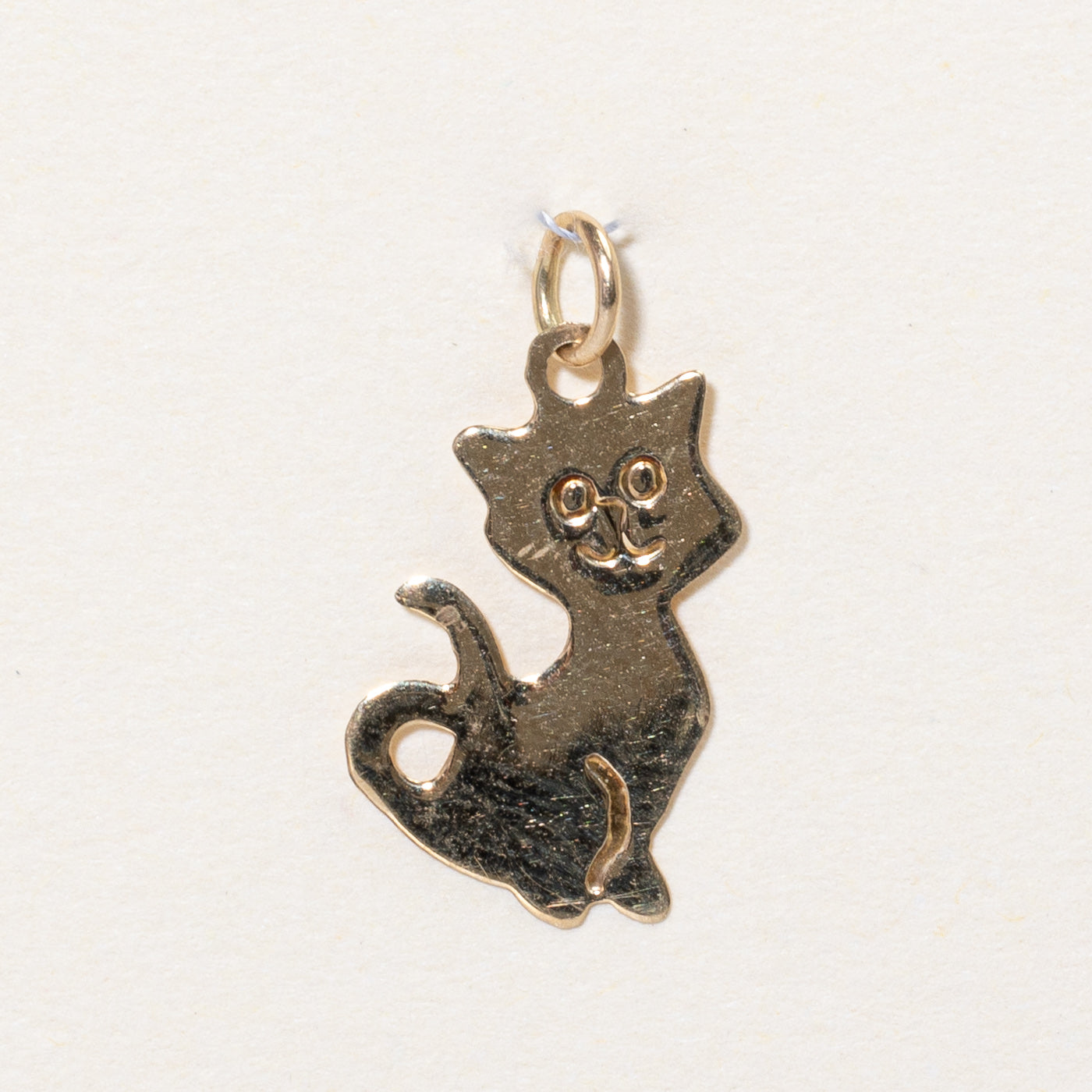 10k Yellow Gold Cat Charm