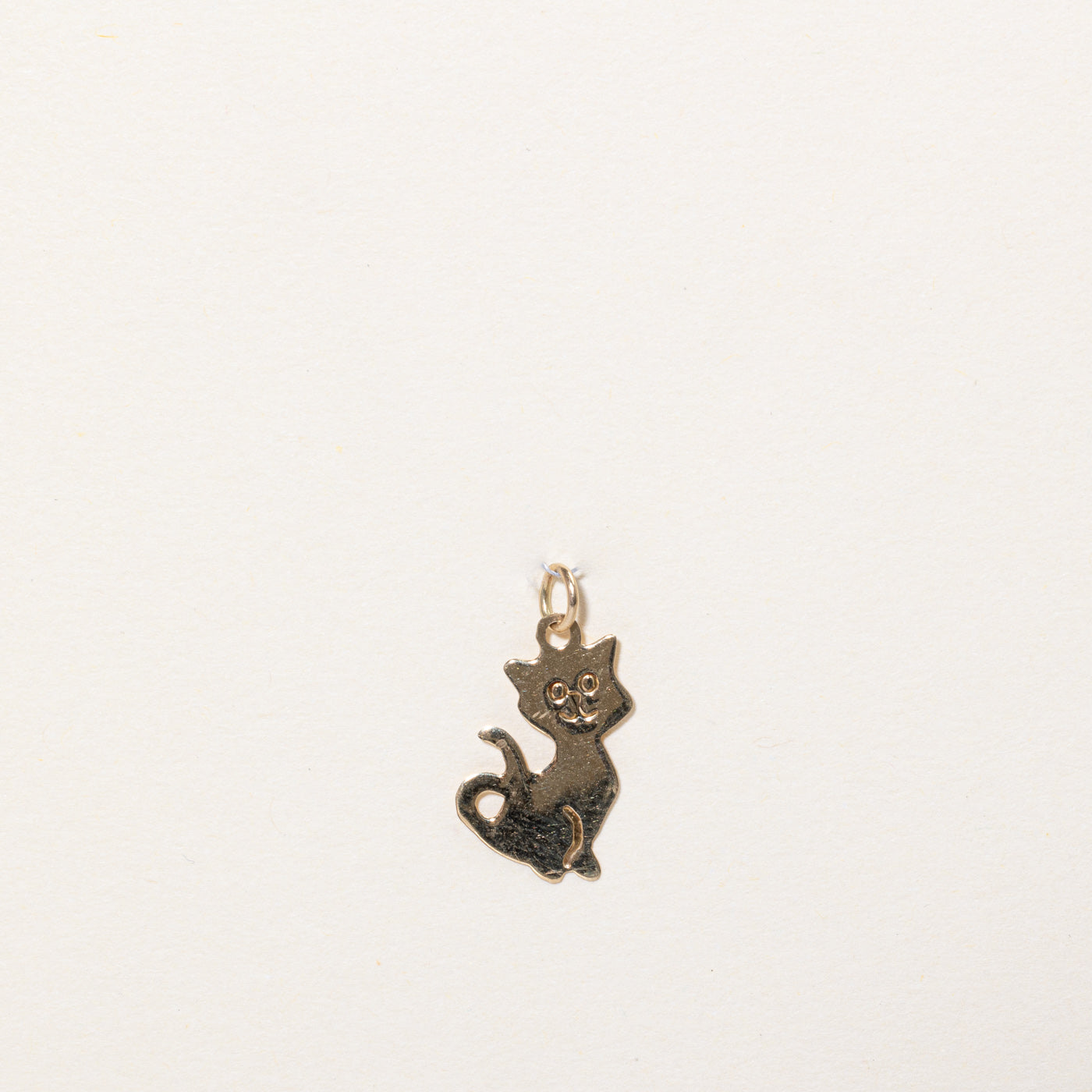 10k Yellow Gold Cat Charm