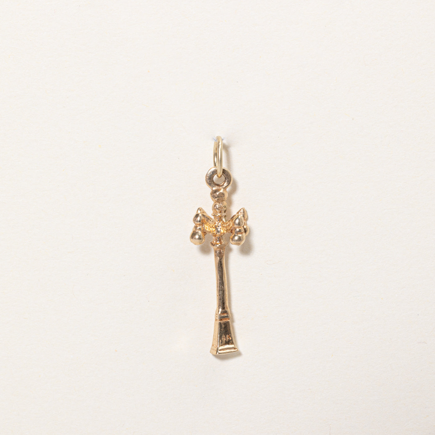 14k Yellow Gold Street Lamp Charm