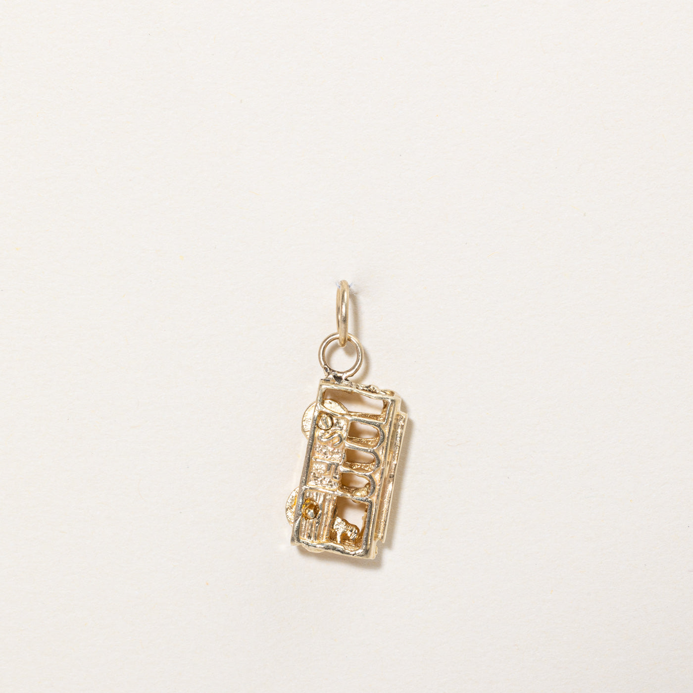 14k Yellow Gold Trolley Car Charm
