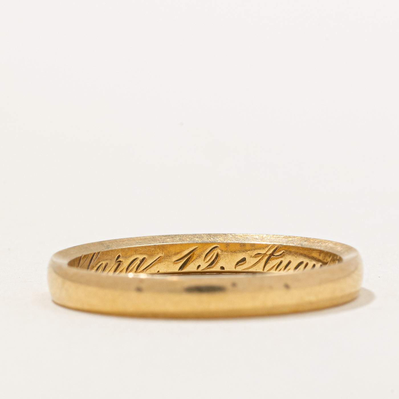 Bague ancienne suisse en or jaune 18 carats poinçonnée | Taille 6 |