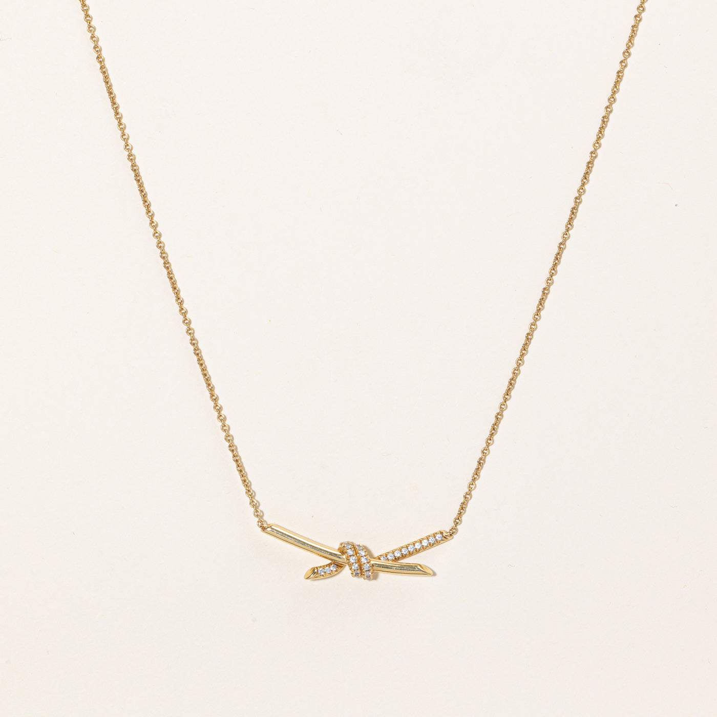 Tiffany & Co' Tiffany Knot Pendant Necklace | 0.25ctw | 17" |