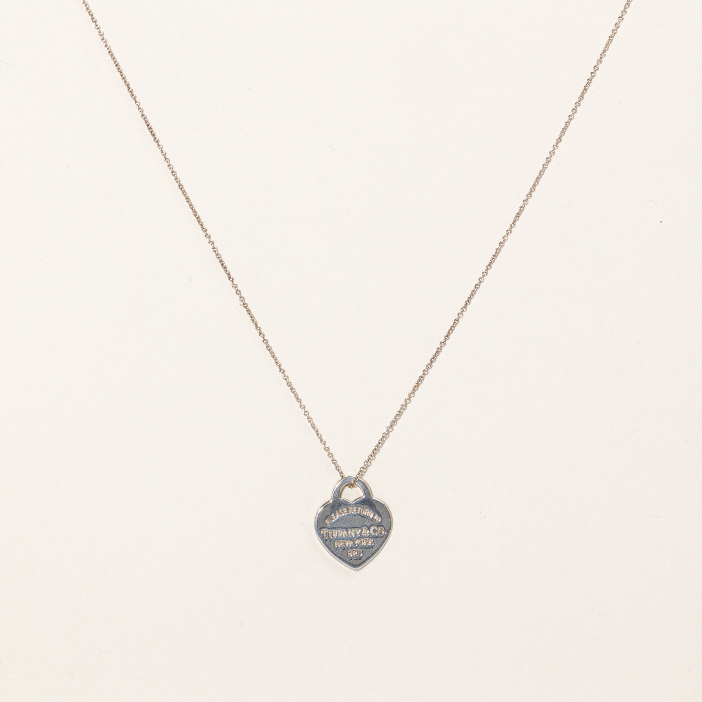 'Tiffany & Co' Tiffany Blue Small Heart Tag Pendant | 16" |