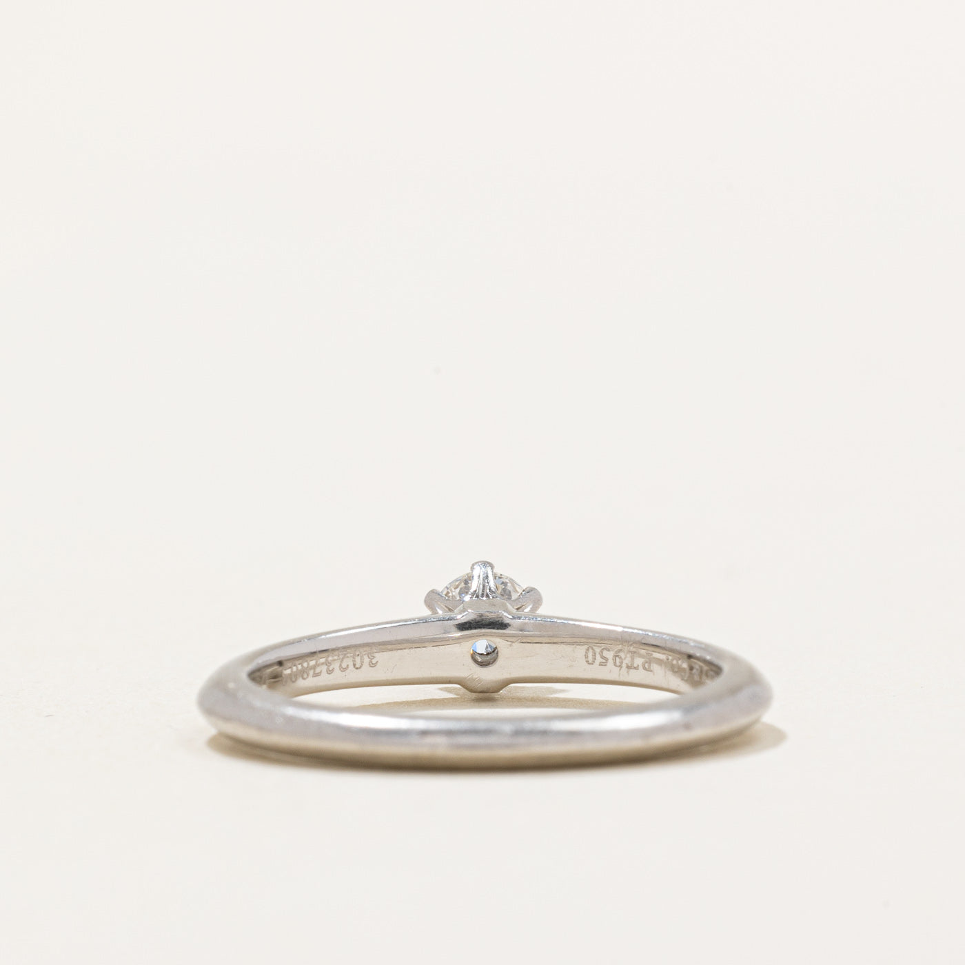 'Tiffany & Co' The Tiffany Setting Engagement Ring in Platinum | 0.22ct VS1/VS2 F | SZ 5.75 |