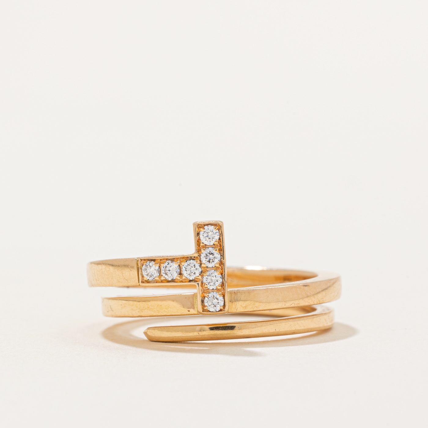'Tiffany & Co' Tiffany T Square Wrap Ring | 0.10ctw | SZ 7 |