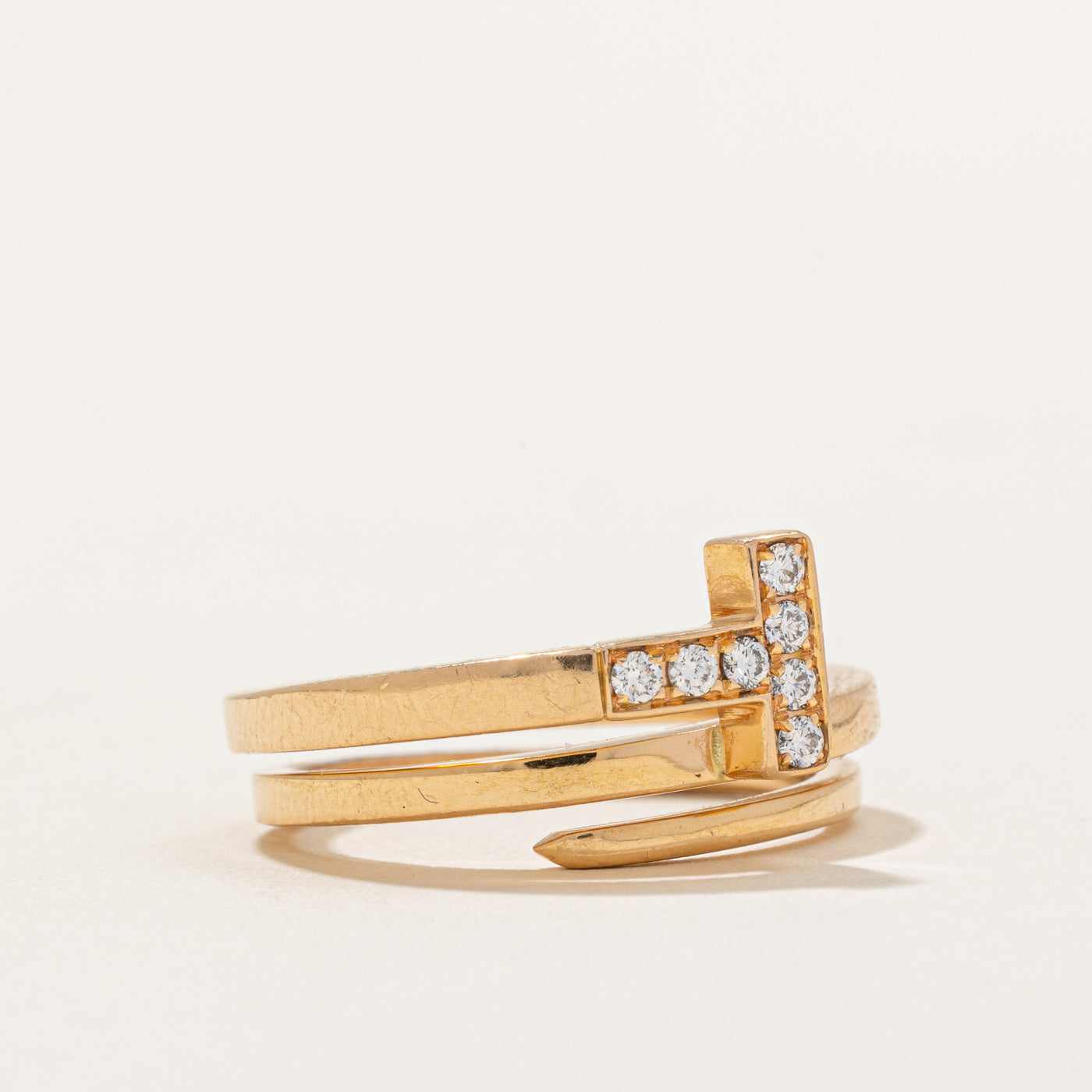 'Tiffany & Co' Tiffany T Square Wrap Ring | 0.10ctw | SZ 7 |