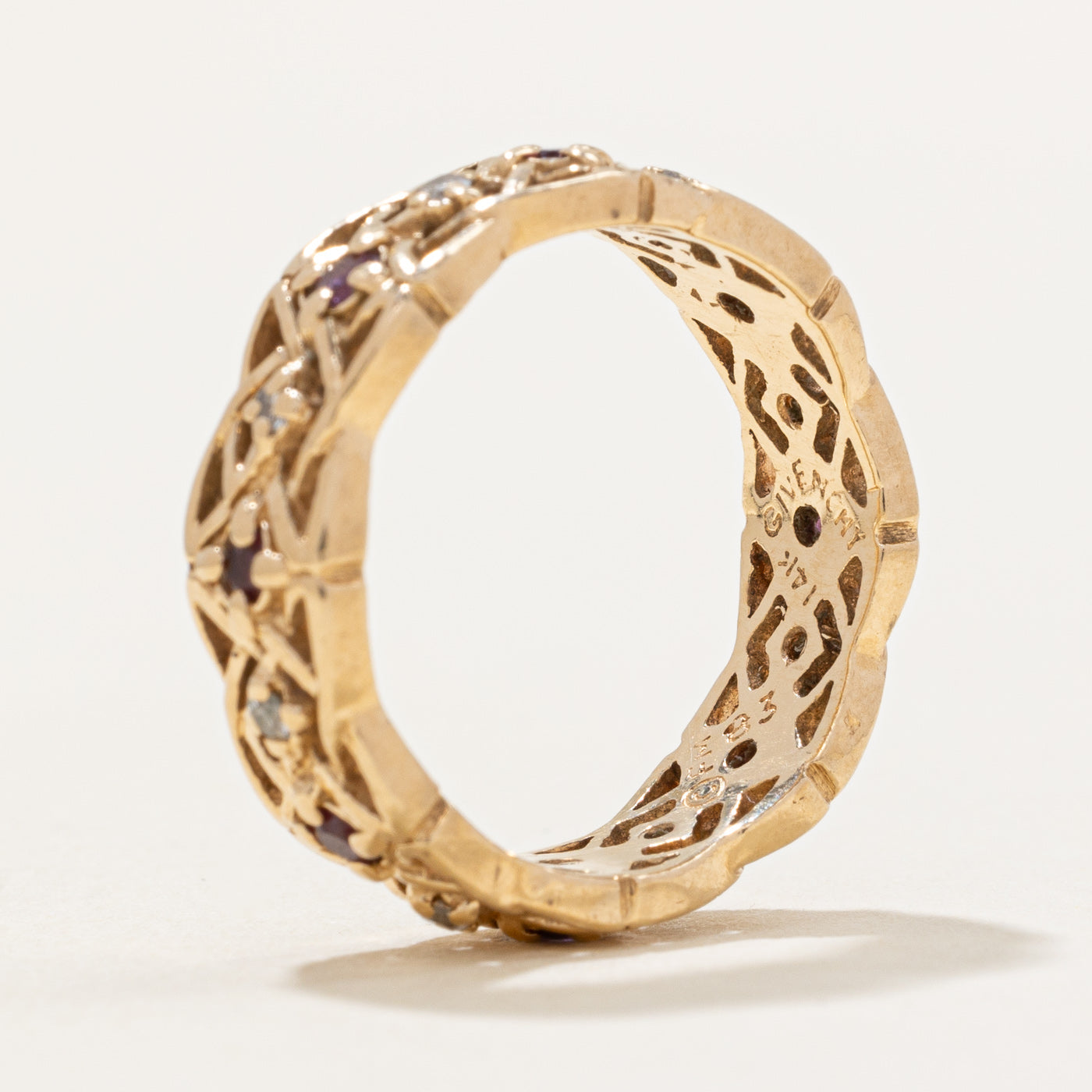 'Givenchy' Ruby & Diamond Ring | 0.54ctw, 0.08ctw | SZ 6 |