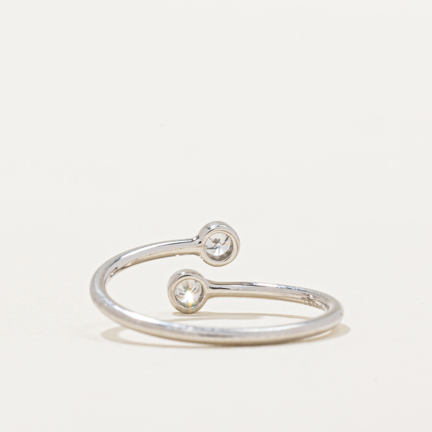 'Tiffany & Co' Elsa Peretti Diamond Hoop Ring | 0.10ctw | SZ 4.25 |