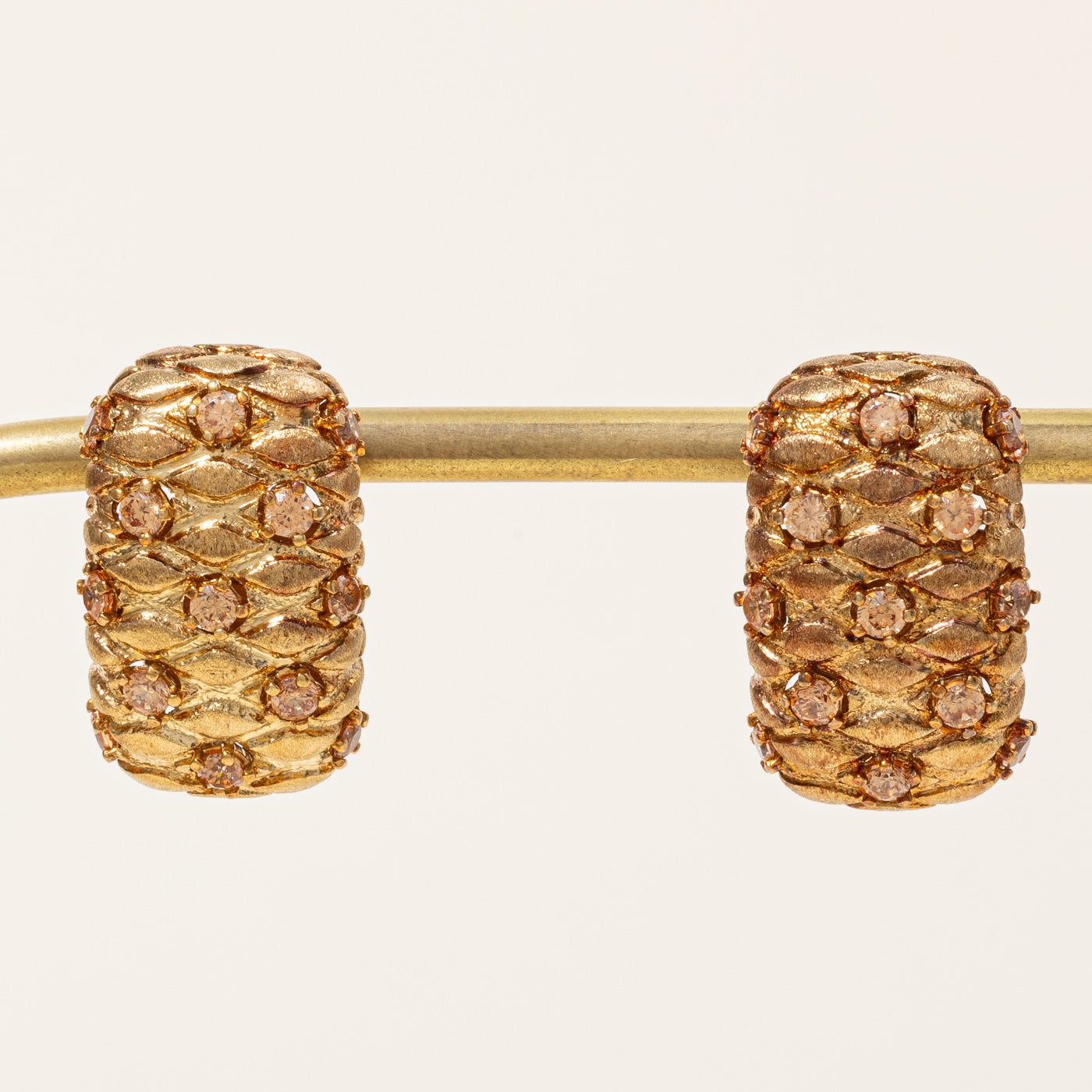 'De Paoli' Brown Zircon Earrings | 1.20ctw |