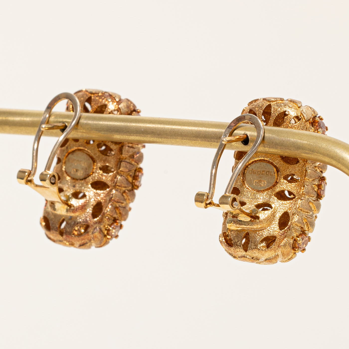 'De Paoli' Brown Zircon Earrings | 1.20ctw |