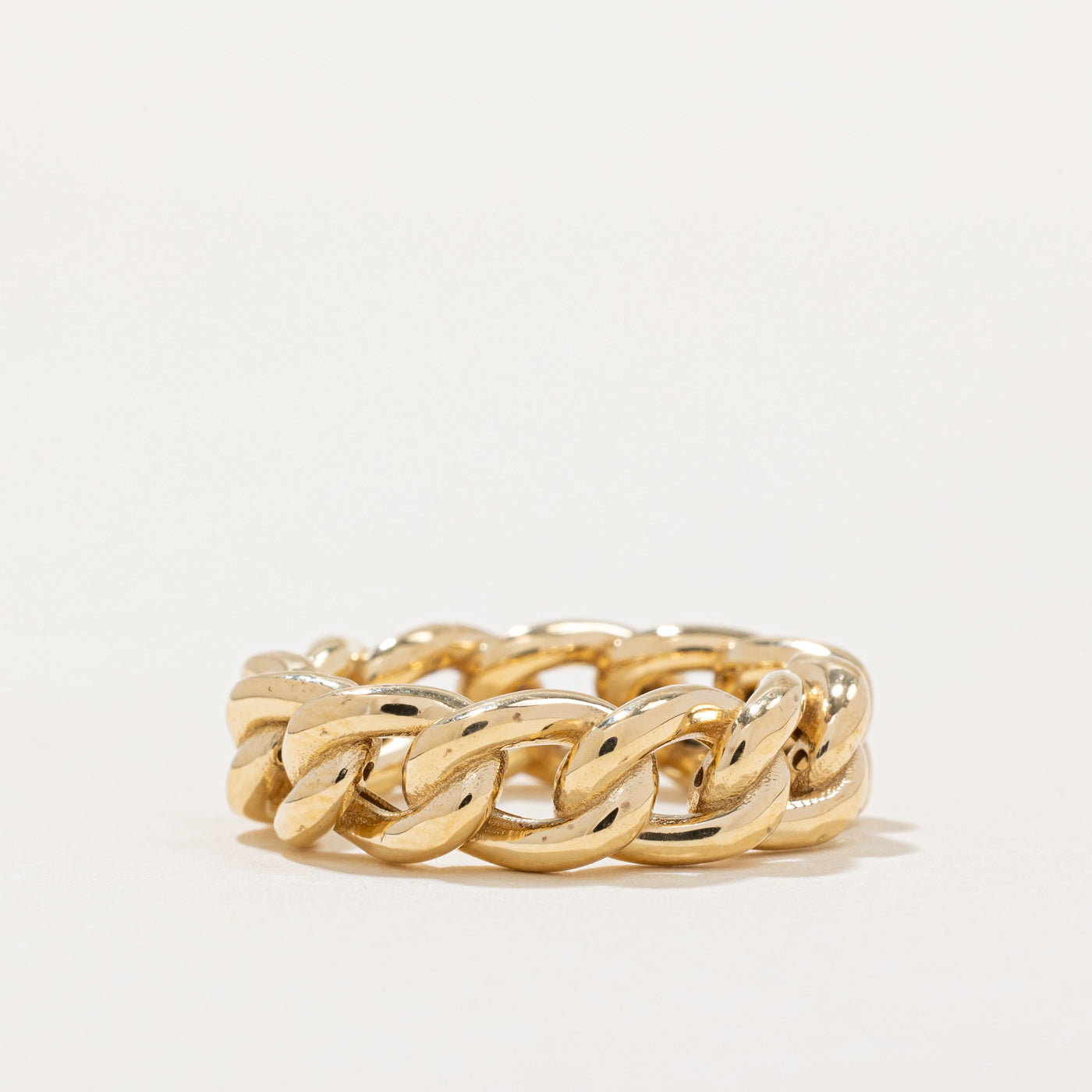 18k Yellow Gold Chain Link Ring | SZ 5.75 |