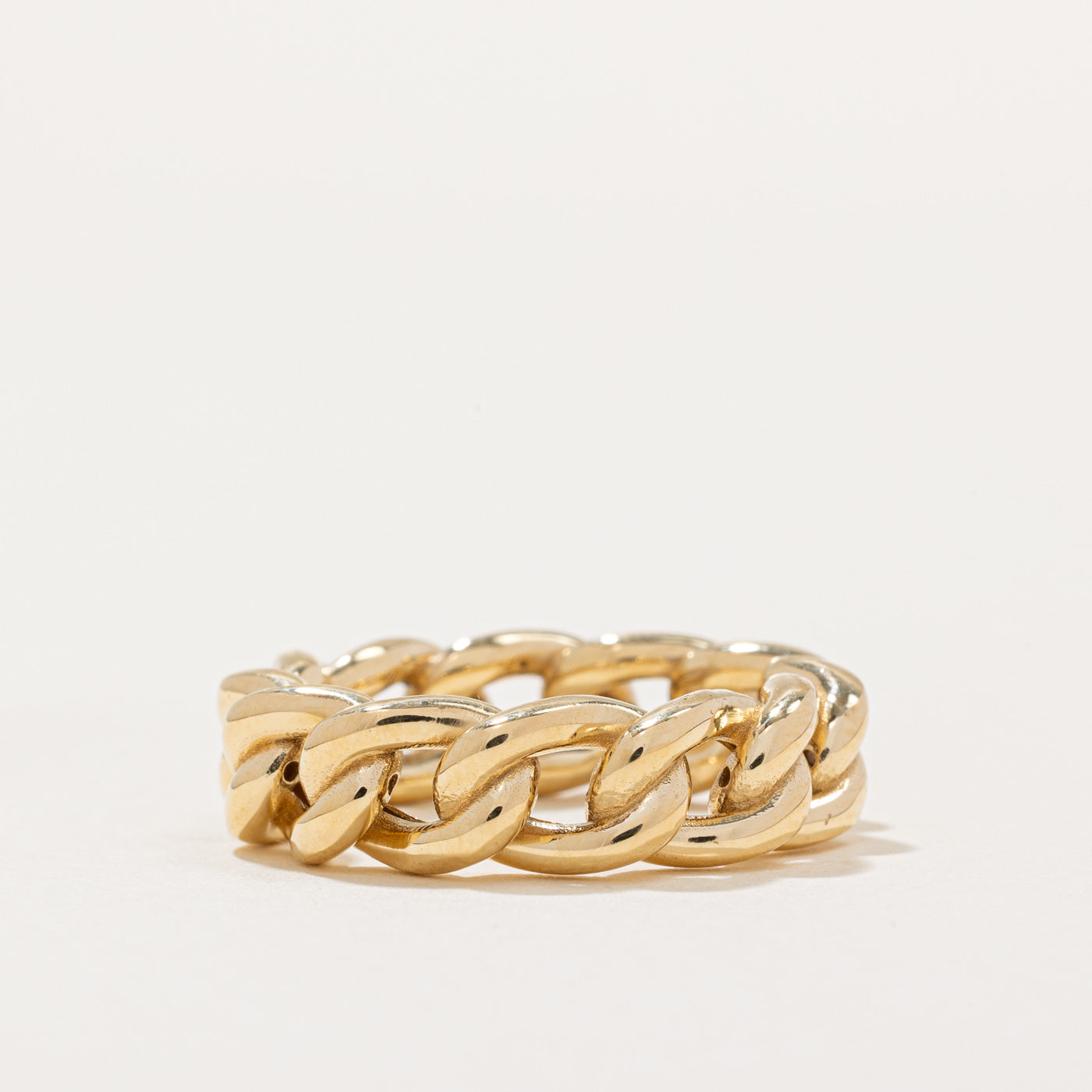 18k Yellow Gold Chain Link Ring | SZ 5.75 |
