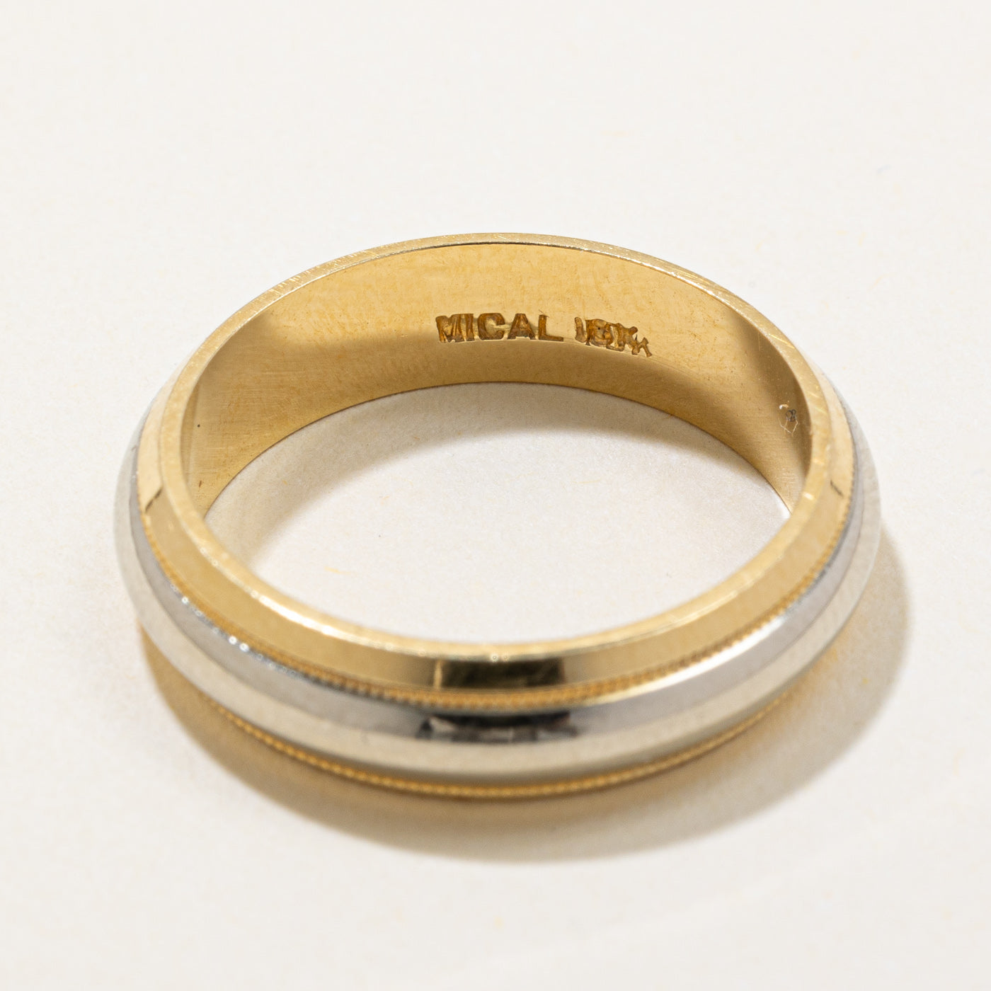 18k Two Tone Gold Band | SZ 6.75 |