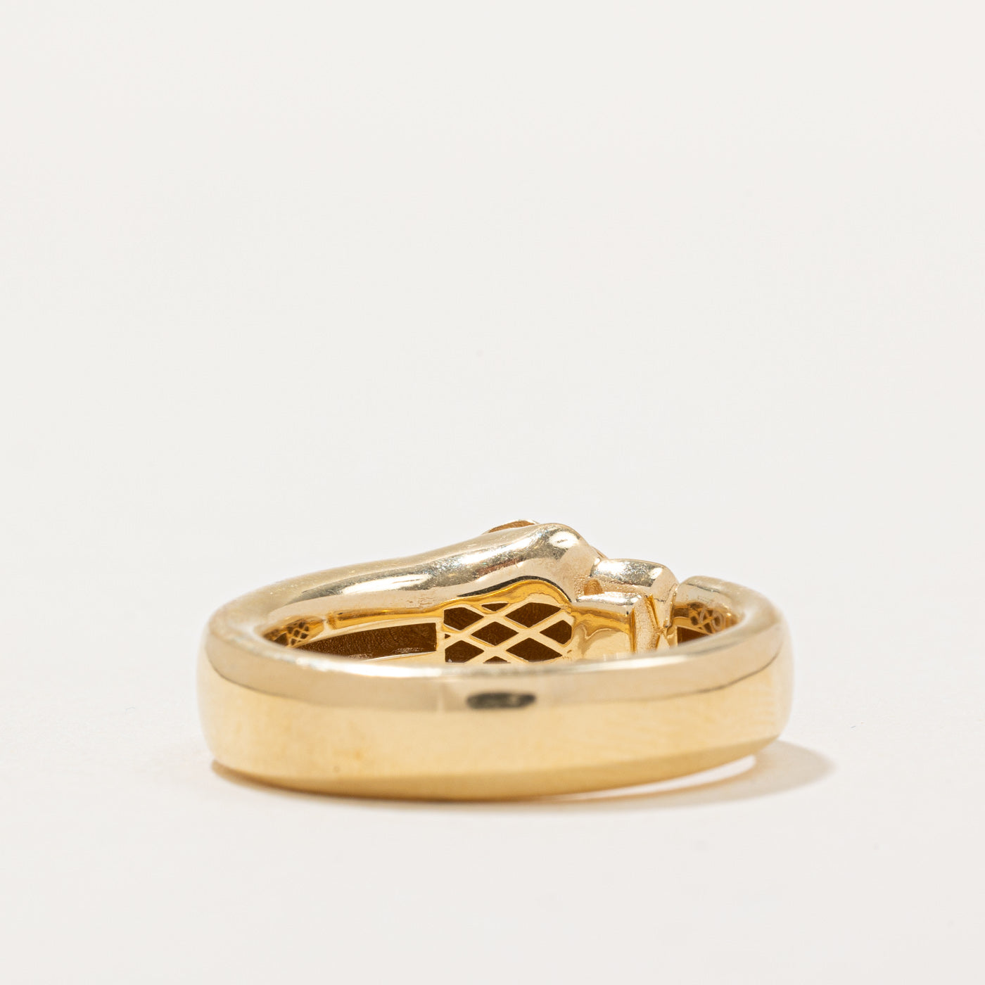 Bague enveloppante panthère en verre vert | Taille 7,75 |