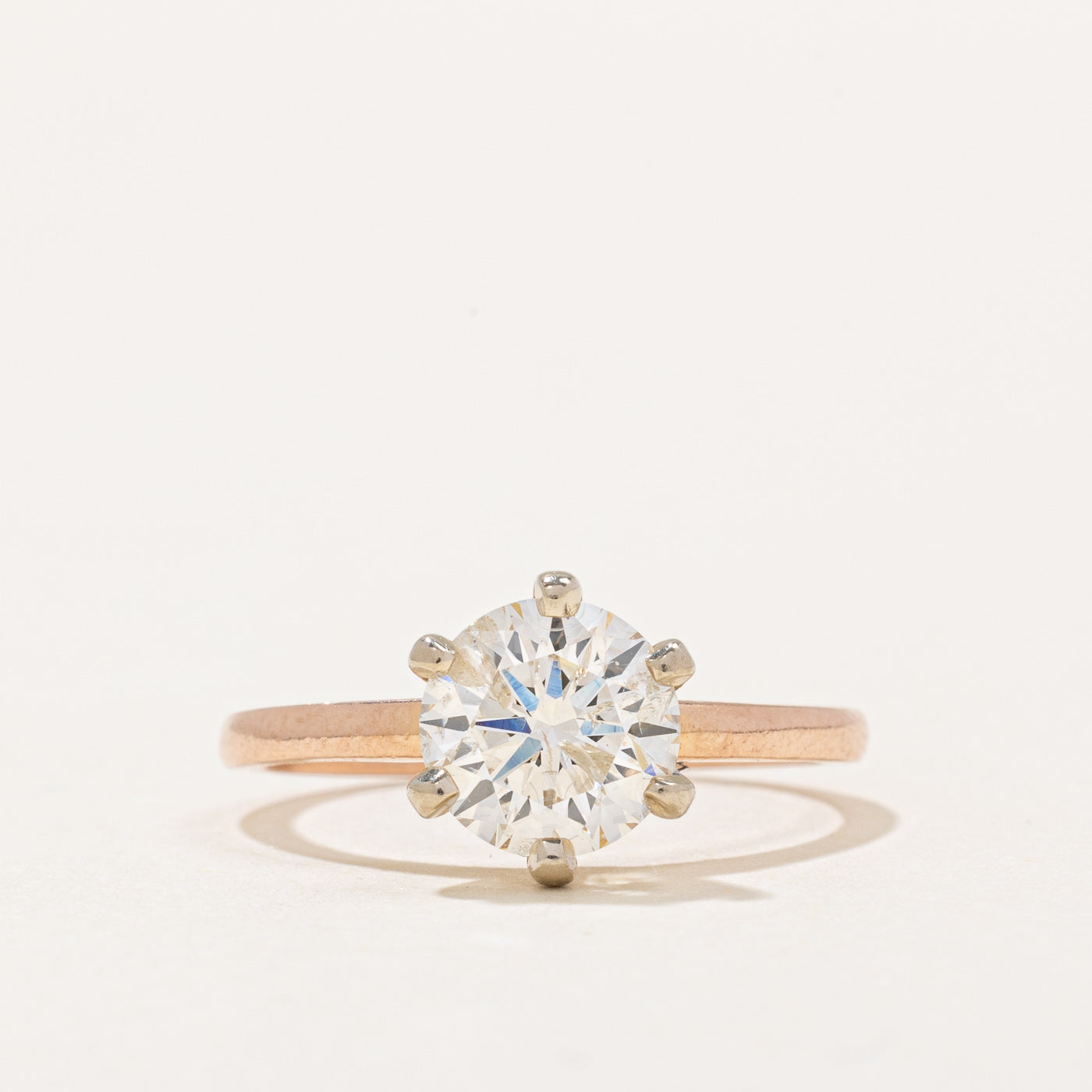 Bague de fiançailles solitaire en diamant | 1,45 ct I1 H/I | Taille 5,75 |