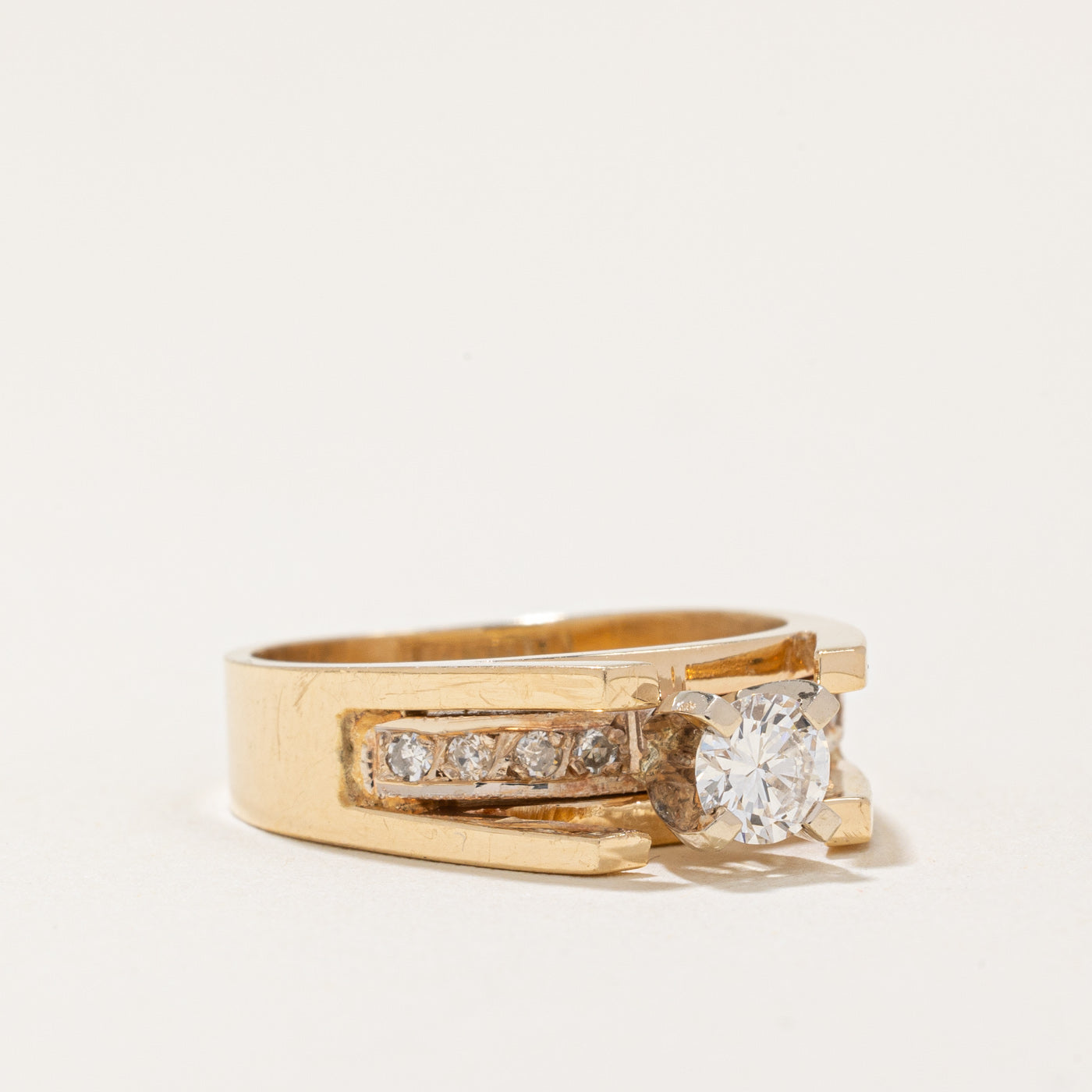 High Set Diamond Engagement Ring | 0.38ctw | SZ 5.5 |