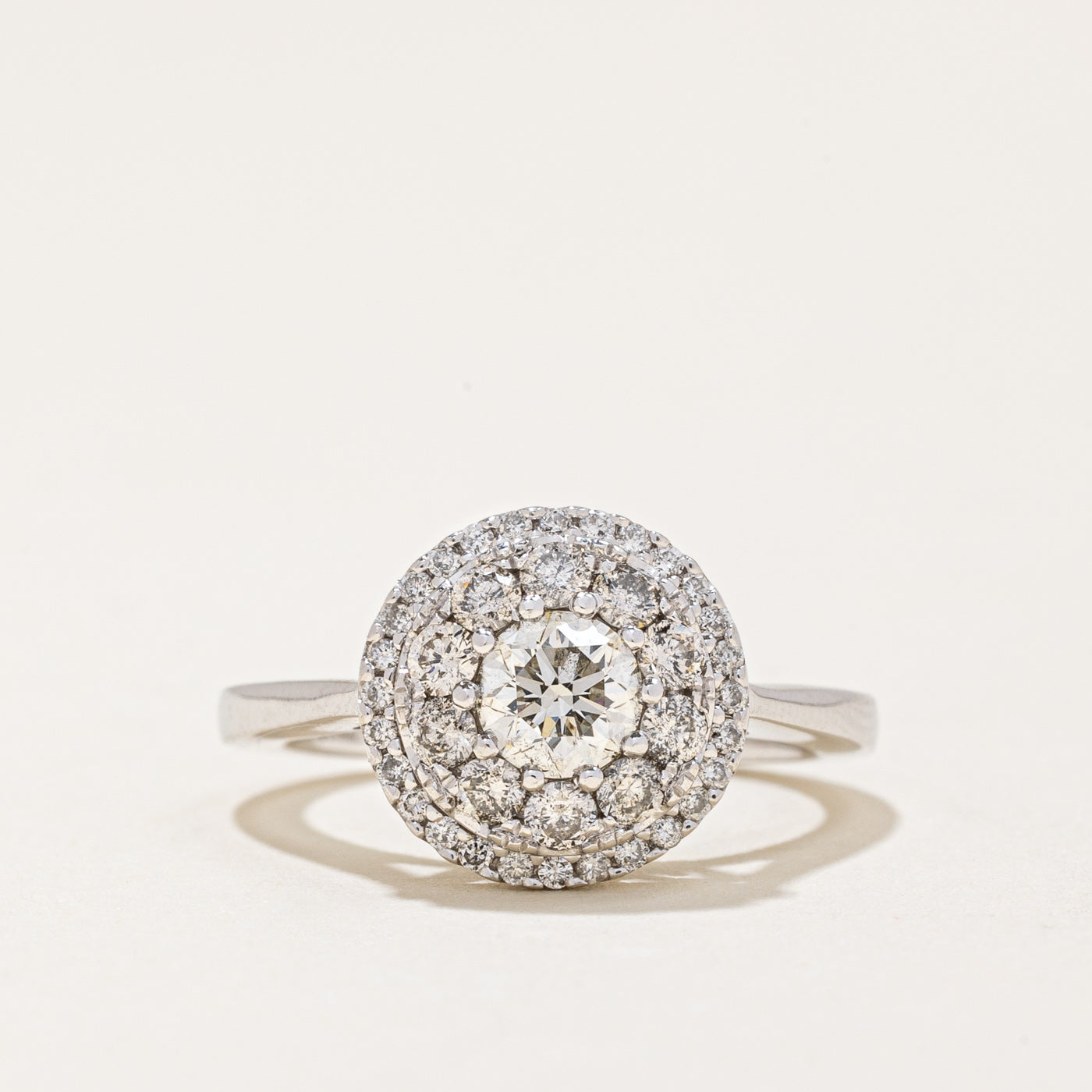 Pave Set Diamond Engagement Ring | 0.84ctw | SZ 3.75 |