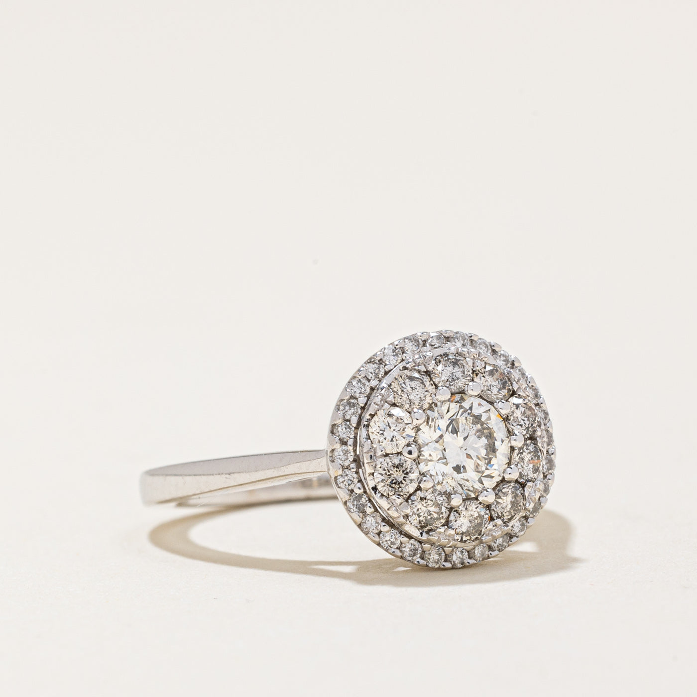 Pave Set Diamond Engagement Ring | 0.84ctw | SZ 3.75 |