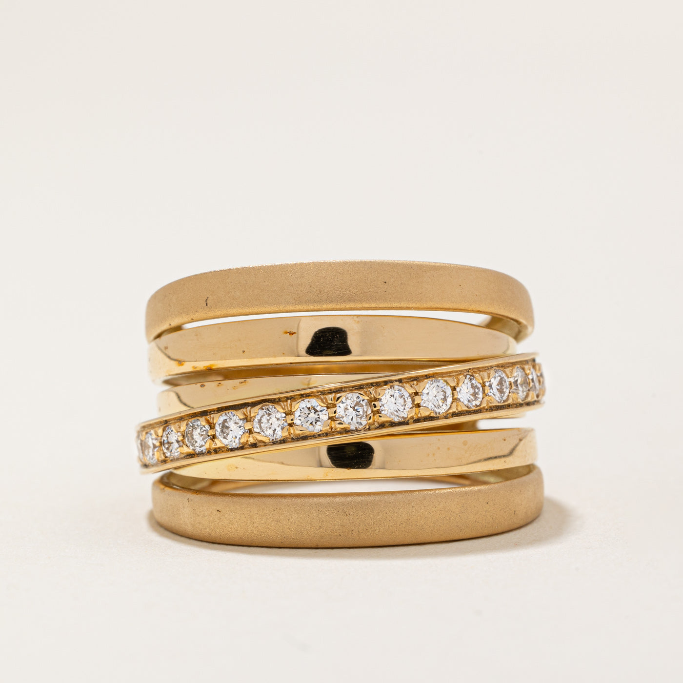 Italian Diamond Cocktail Ring | 0.50ctw | SZ 7.75 |