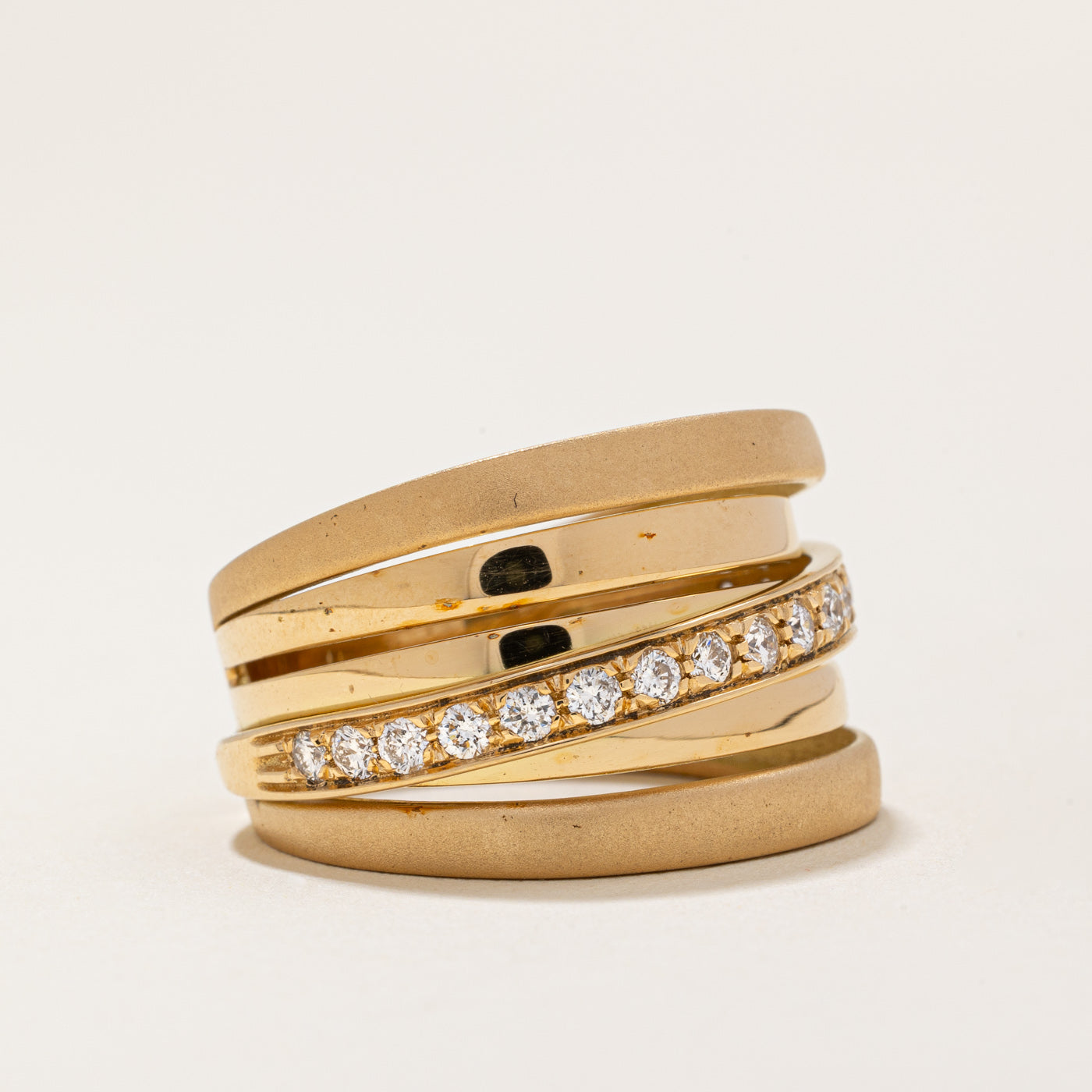 Italian Diamond Cocktail Ring | 0.50ctw | SZ 7.75 |
